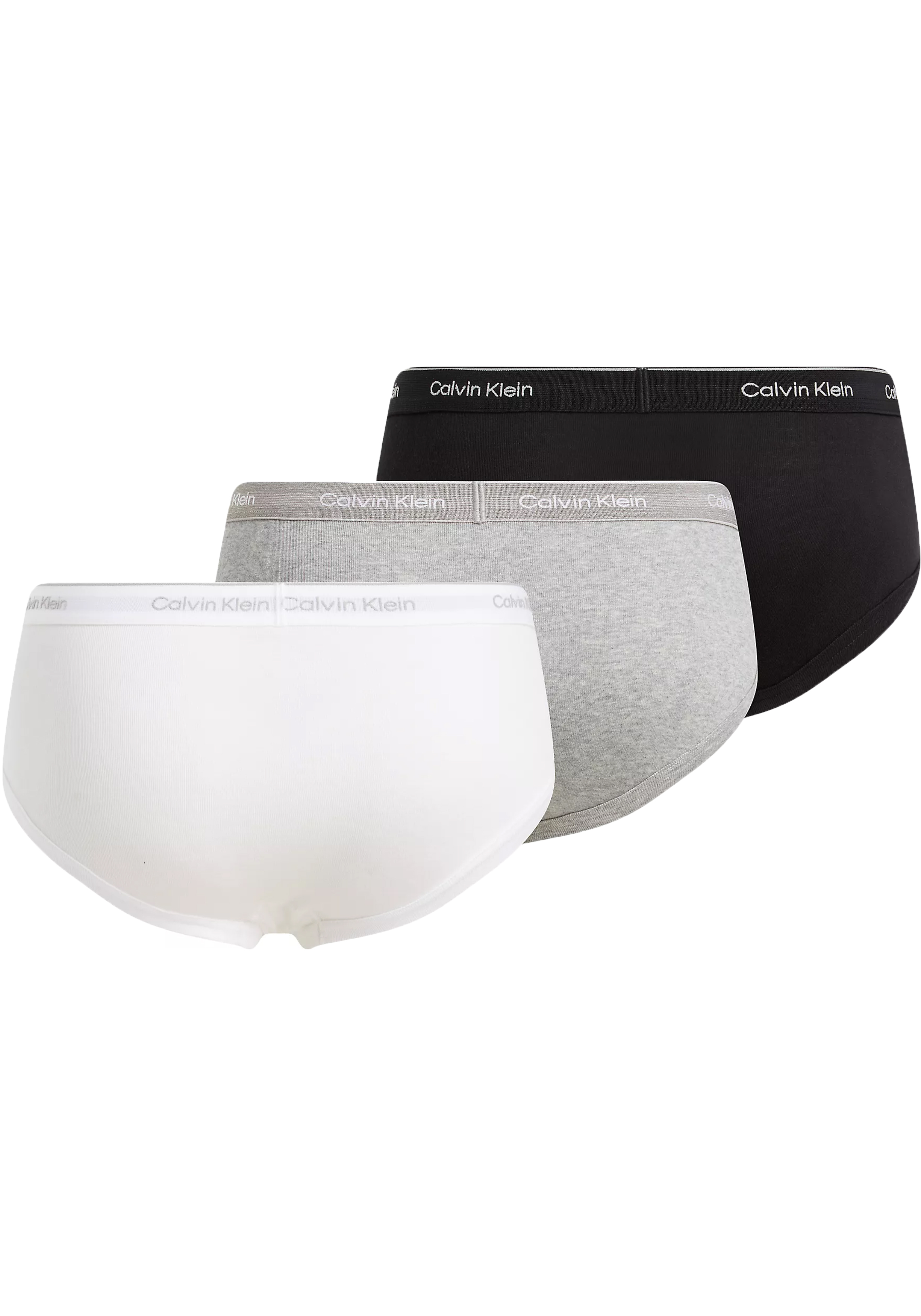 Calvin Klein Hipster Briefs (3-pack), heren slips, zwart met gekleurde tailleband