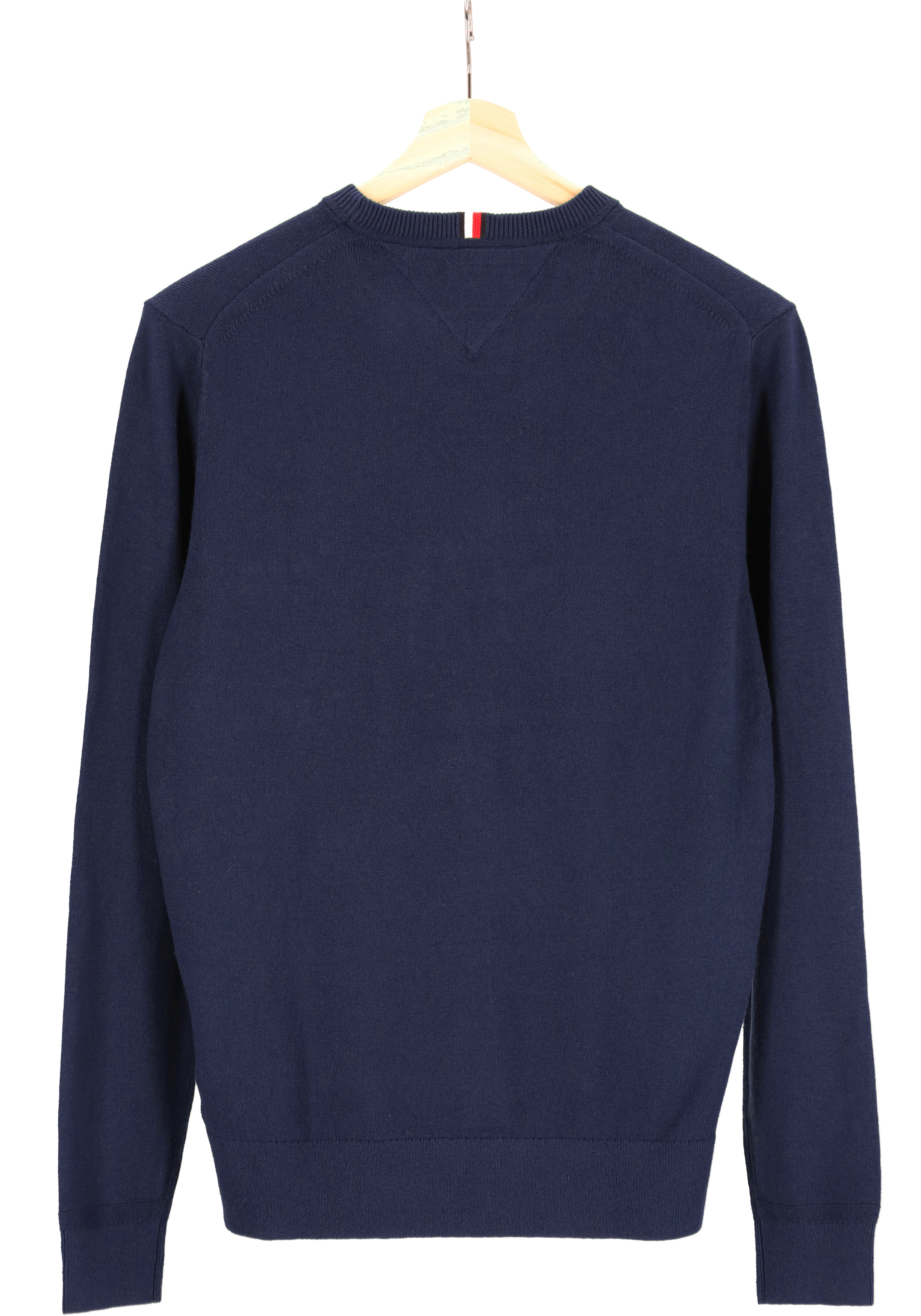 Tommy Hilfiger O-hals trui katoen met kasjmier, Pima Organic Cotton Cashmere, donkerblauw (Desert Sky)