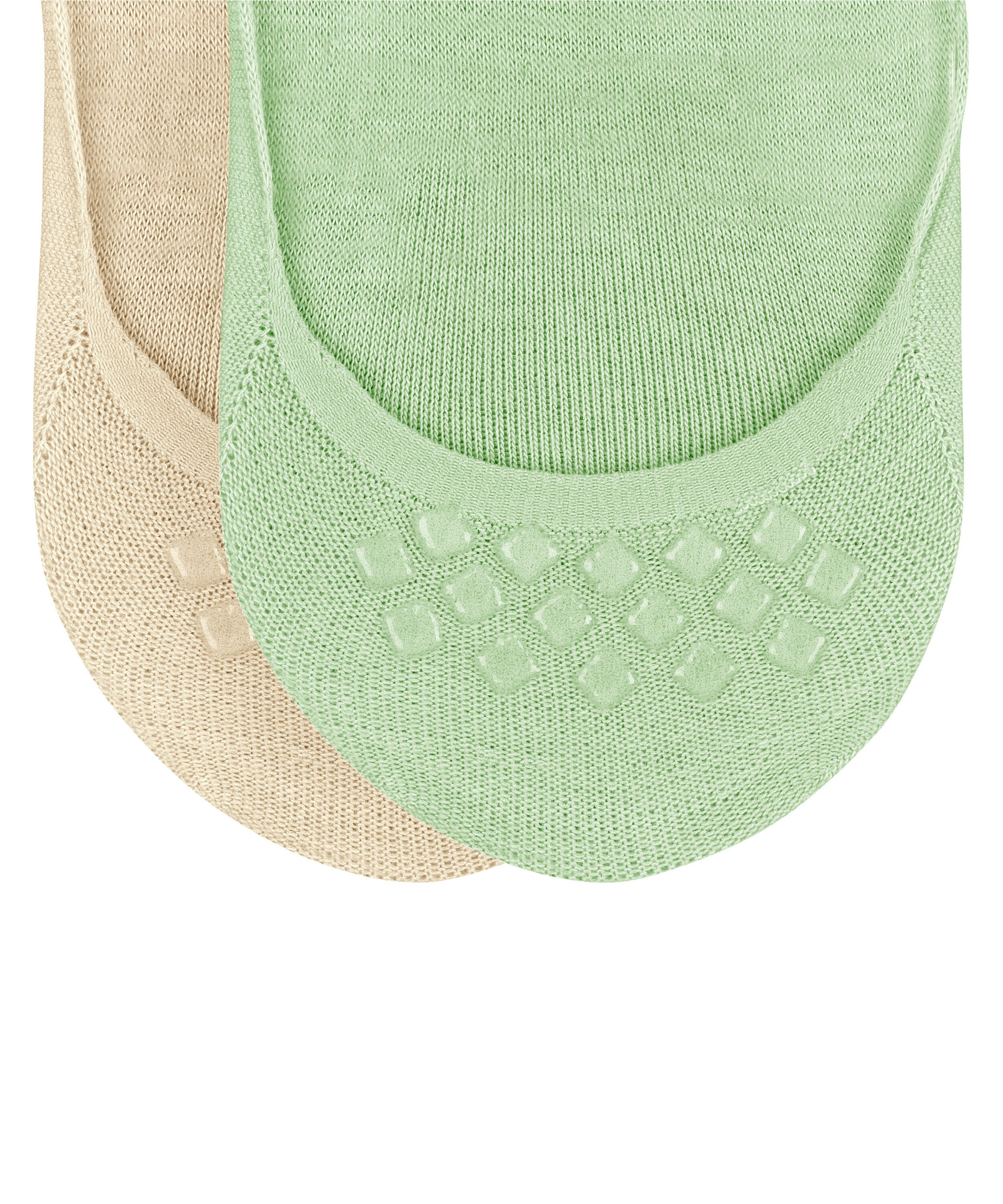 Burlington Everyday 2-Pack dames invisible sokken, groen (peppermint)