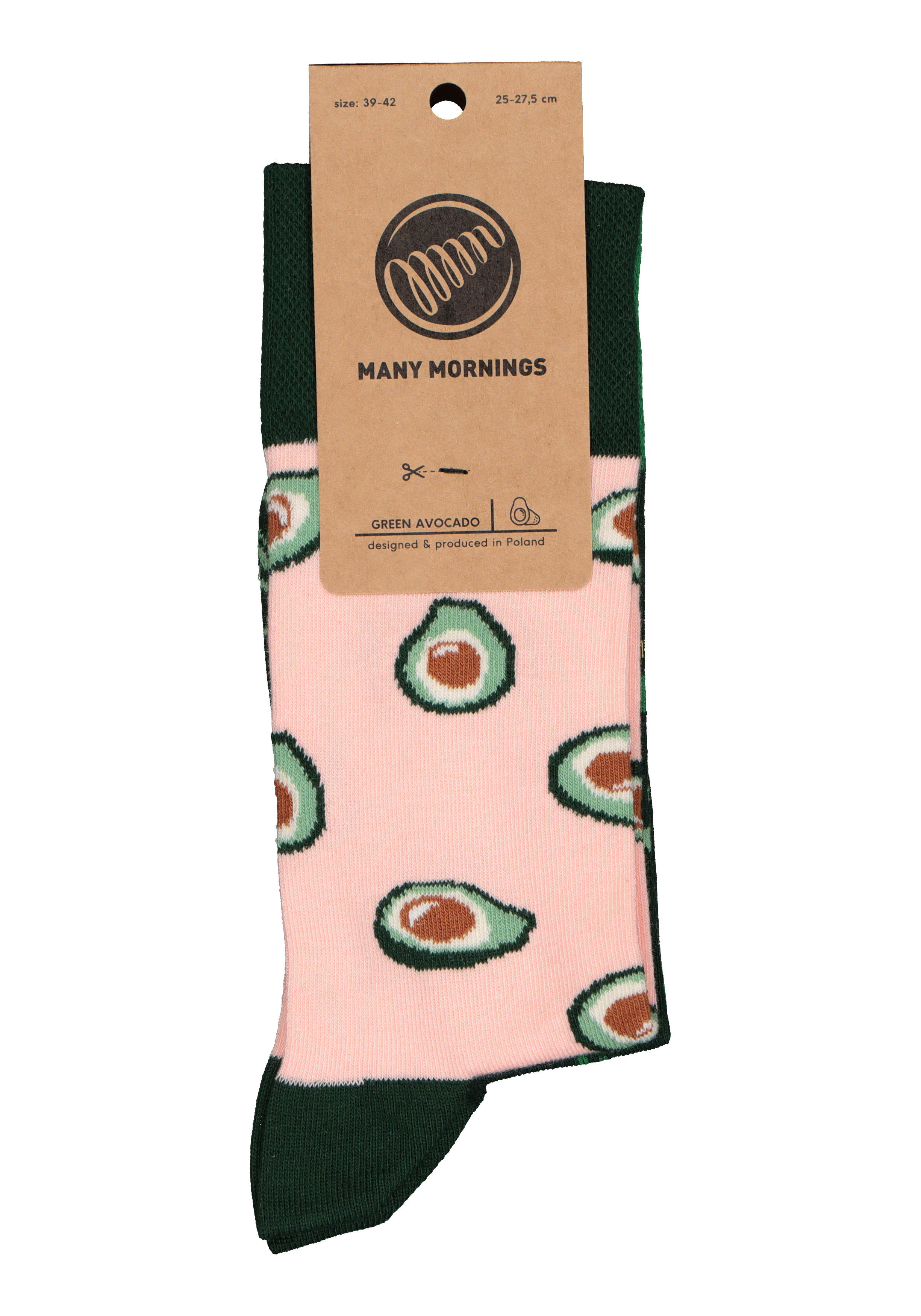 Many Mornings unisex sokken Green Avocado