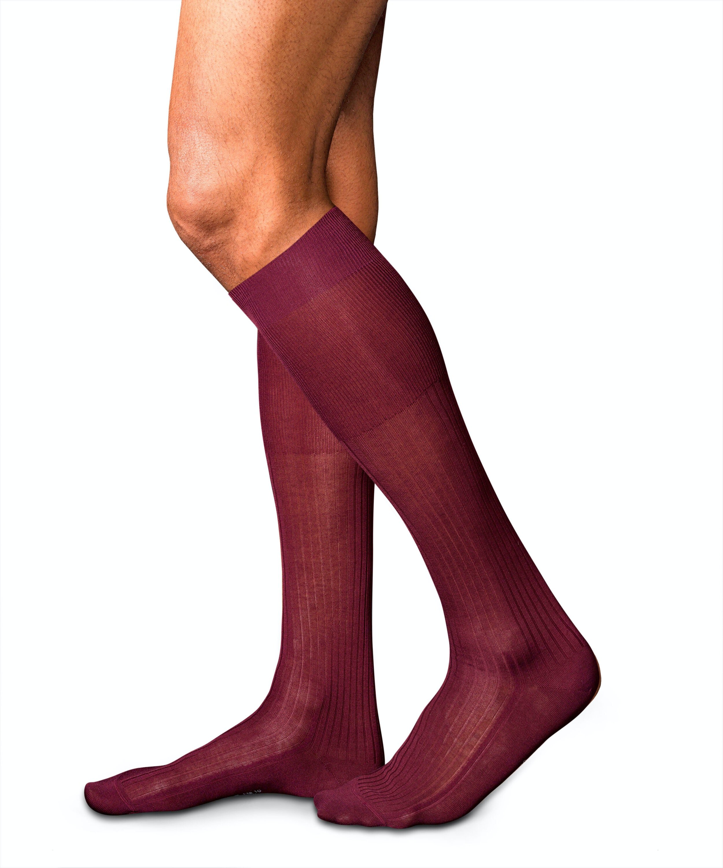 FALKE No. 10 Pure Fil d Ecosse herensokken, rood (barolo)