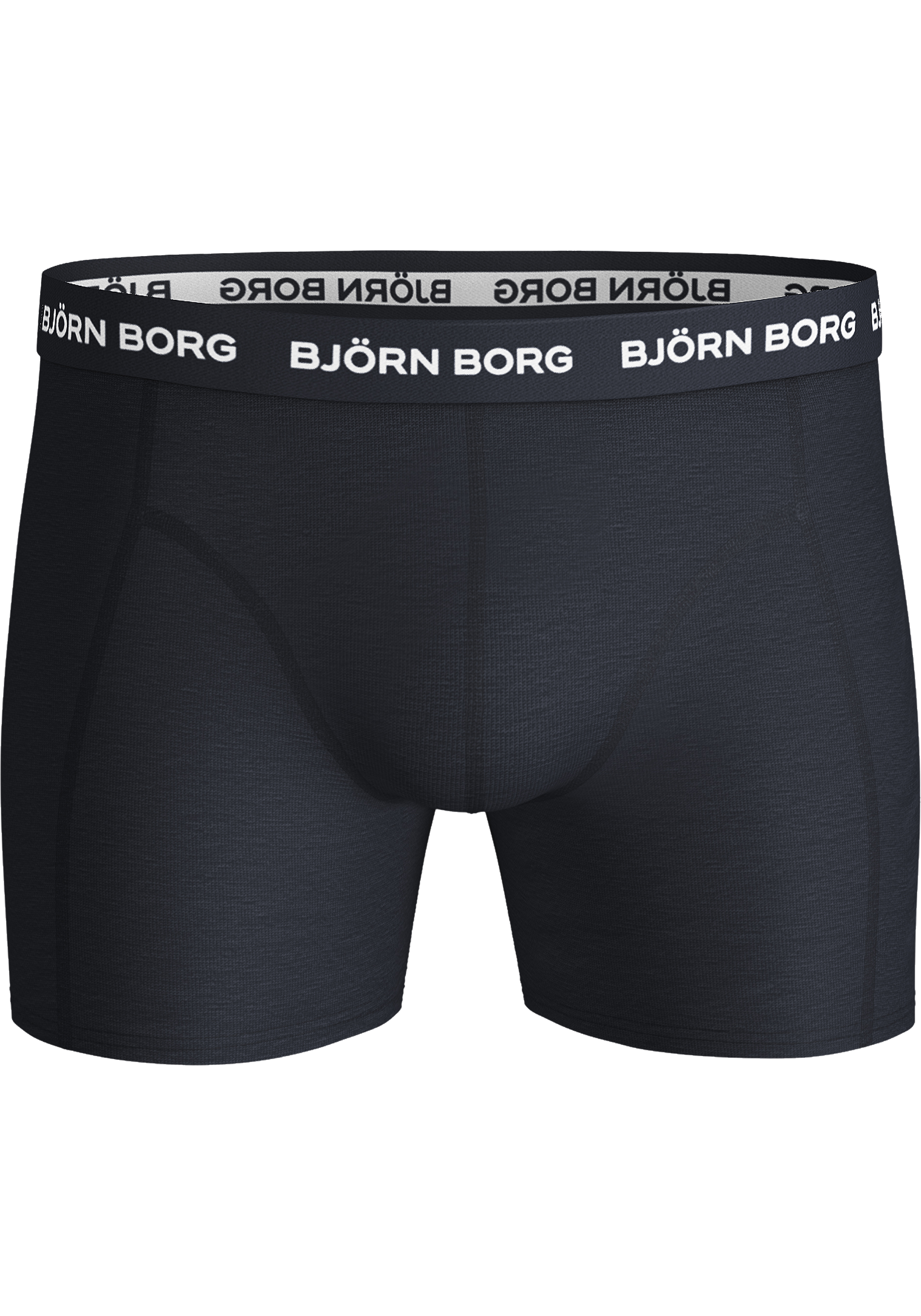 Bjorn Borg boxershorts Essential (5-pack), heren boxers normale lengte, zwart, donkerblauw, blauw, kobaltblauw en grijs