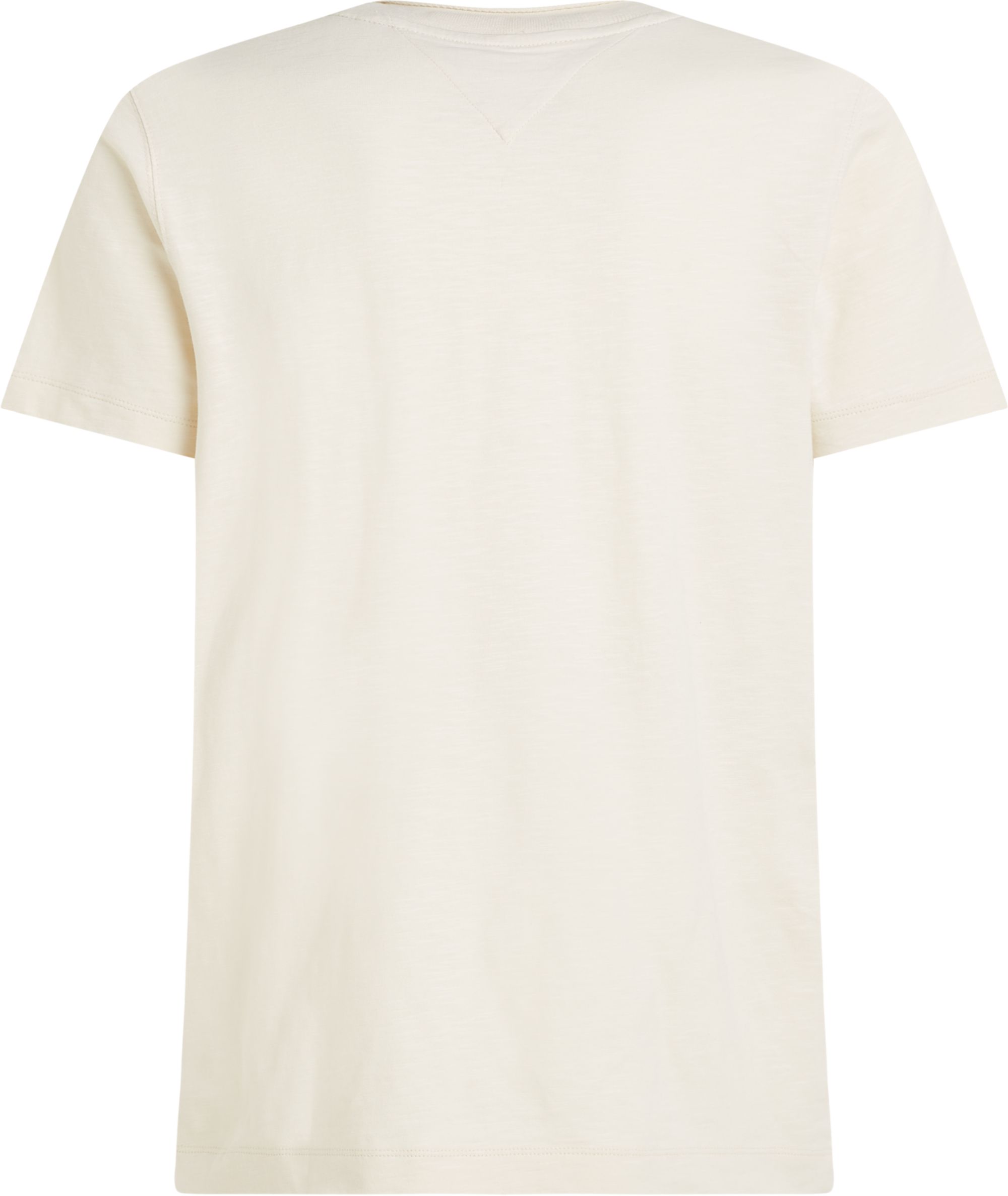 Tommy Hilfiger Slub Cotton Tee, heren T-shirt korte mouw O-hals, beige