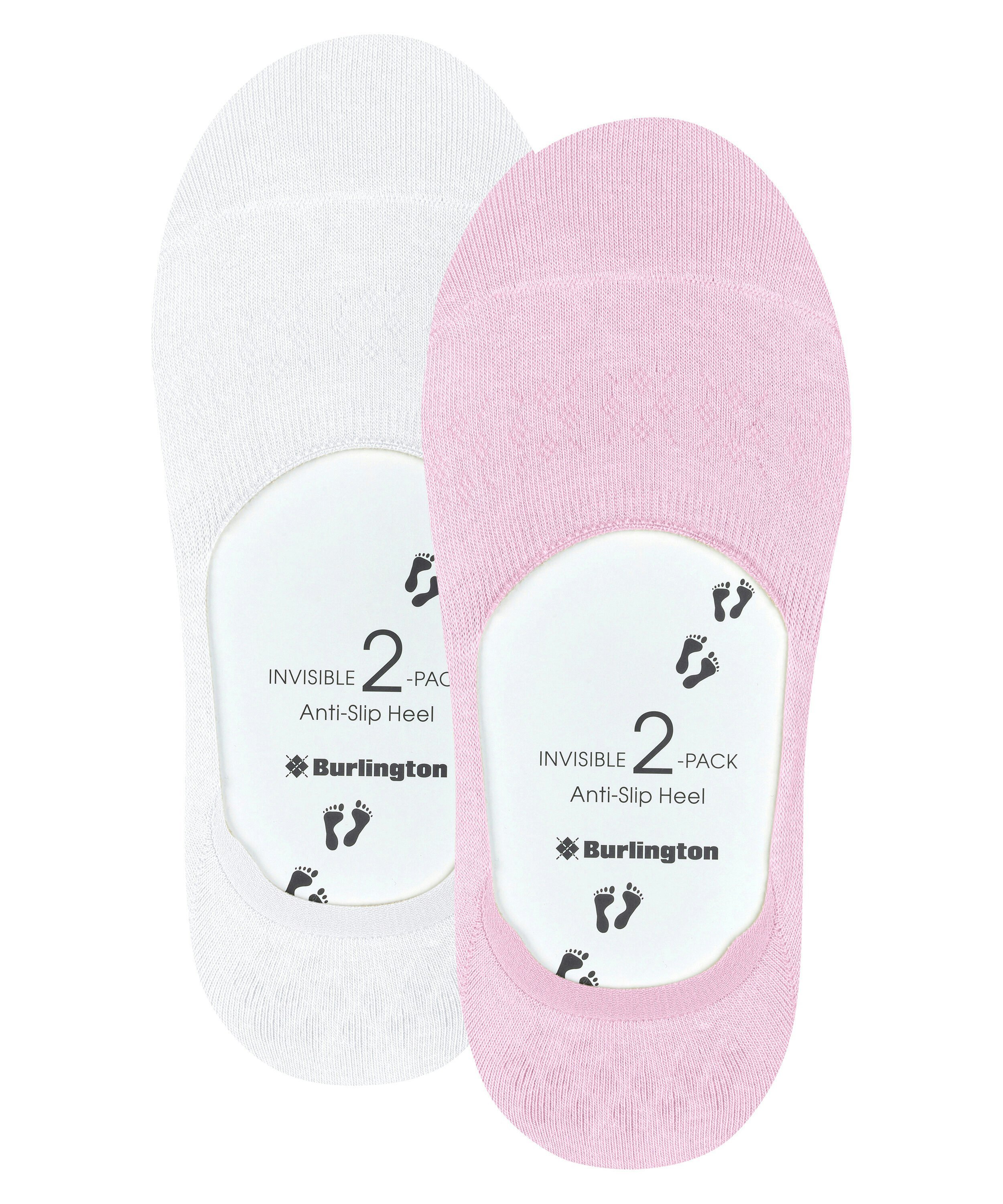 Burlington Everyday 2-Pack dames invisible sokken, roze (sporty rose)