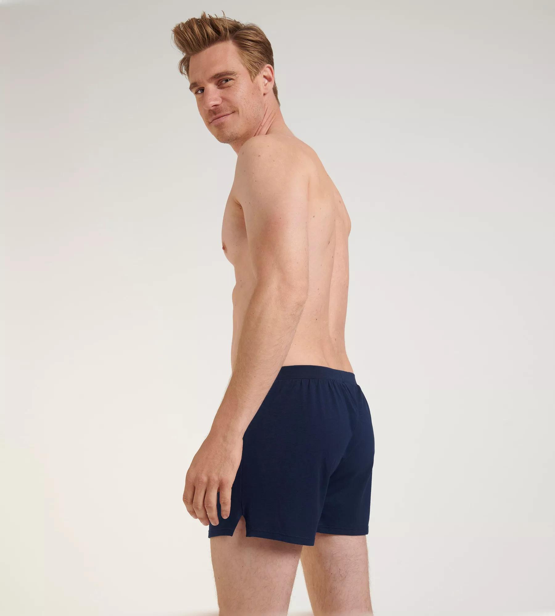 Sloggi Men GO Natural Boxer Short, heren boxershort korte pijp (1-pack), donkerblauw