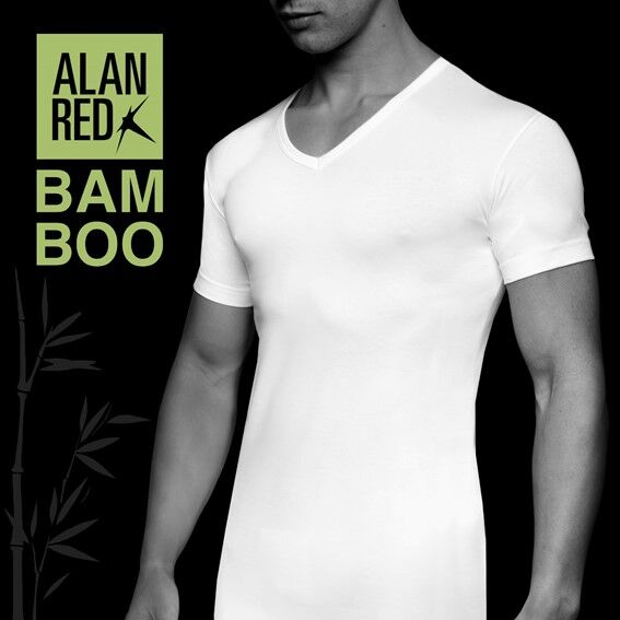 ALAN RED T-shirt Baltimora bamboo (1-pack), V-hals stretch, wit