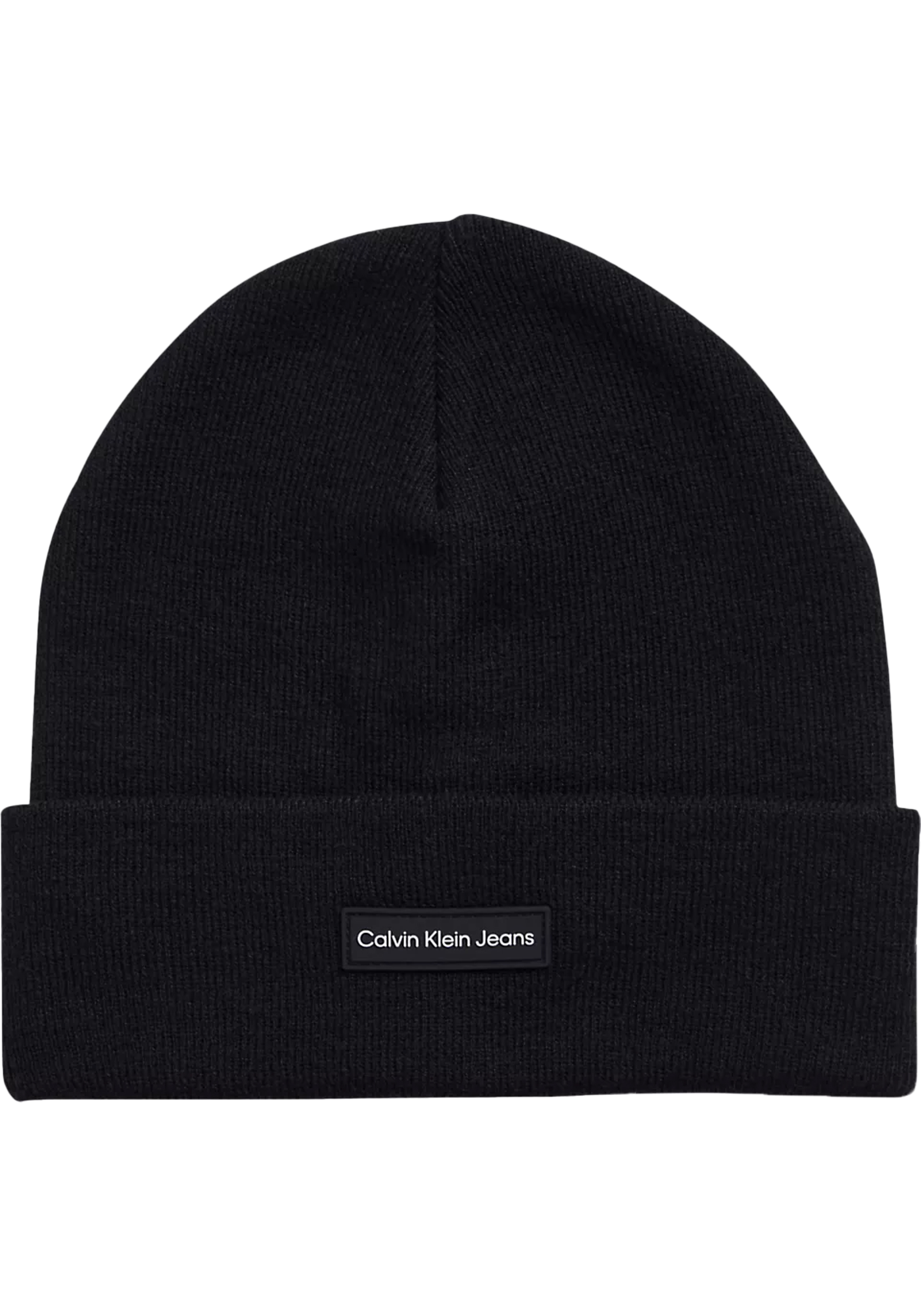 Calvin Klein muts, patch beanie, zwart