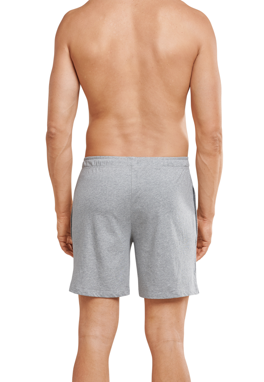 SCHIESSER Mix+Relax loungebroek kort, heren long boxer jersey grijs-melange