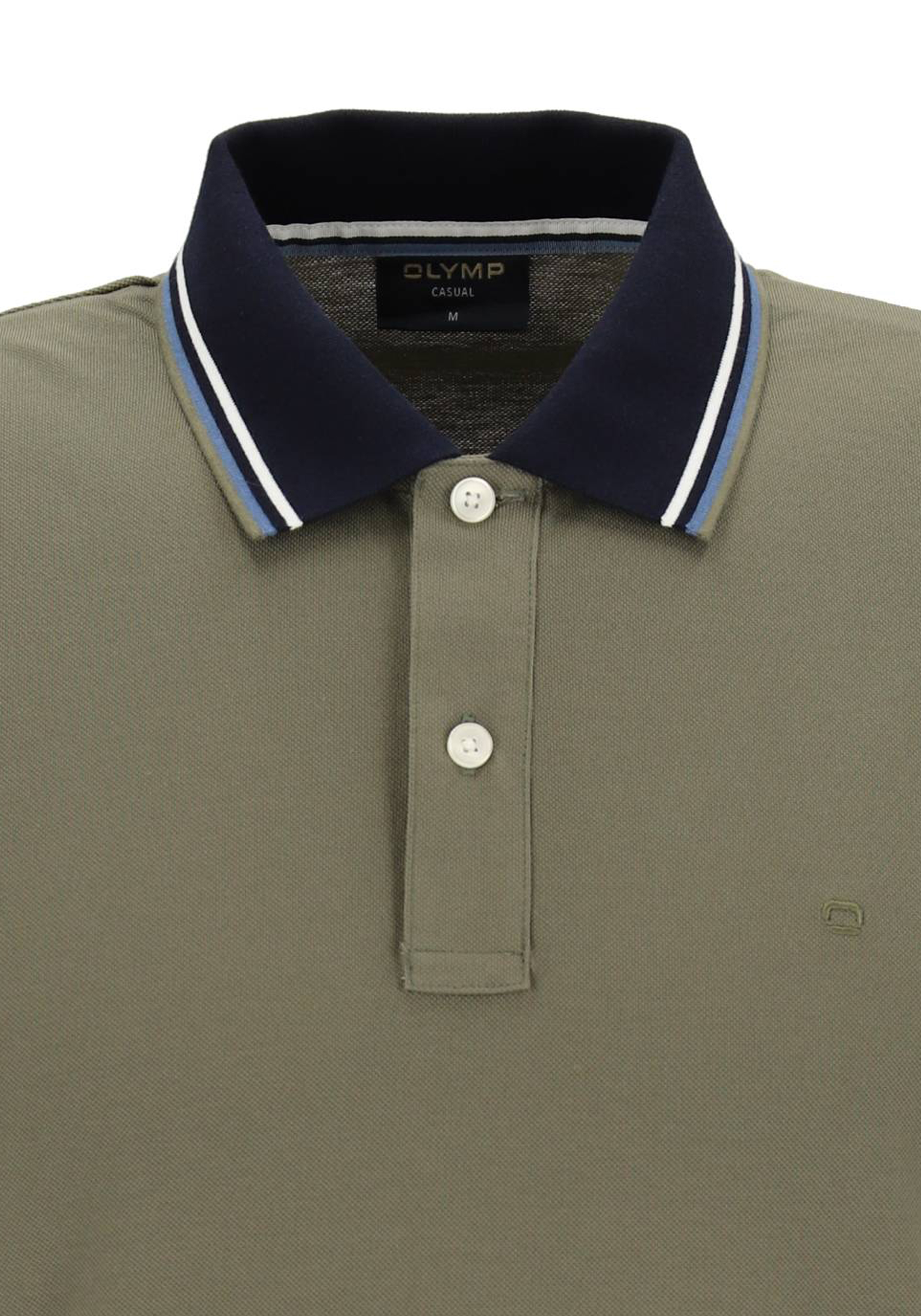 OLYMP Polo Casual, modern fit polo, olijfgroen