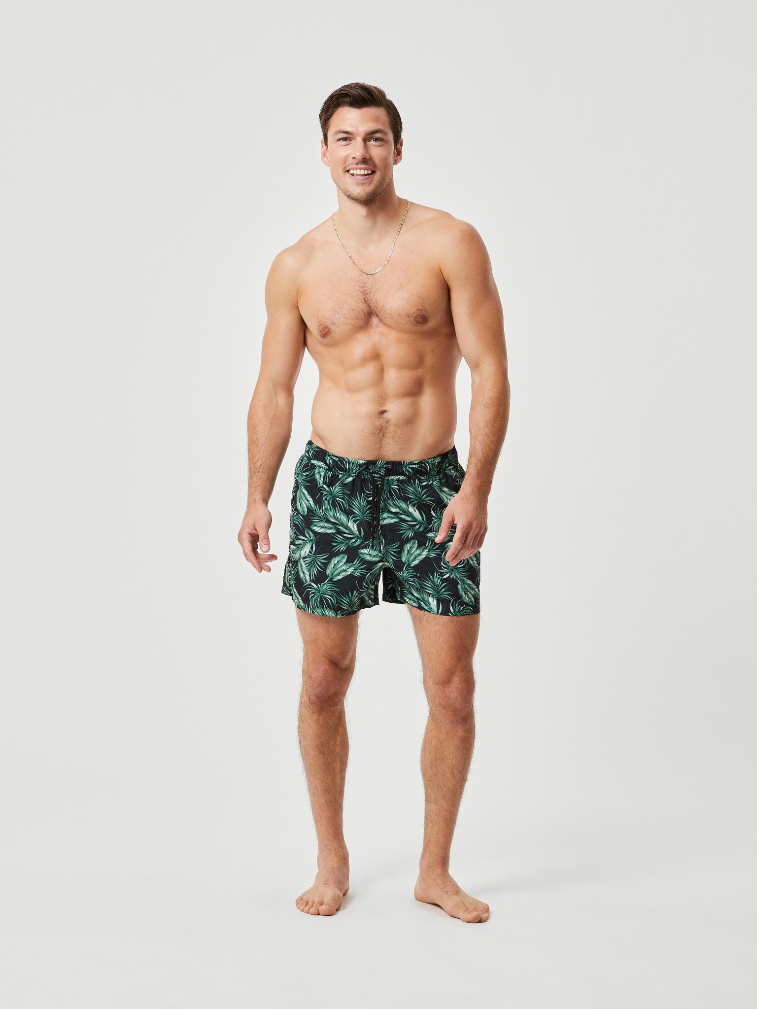 Bjorn Borg Print Swim Shorts, heren zwembroek, bladeren print