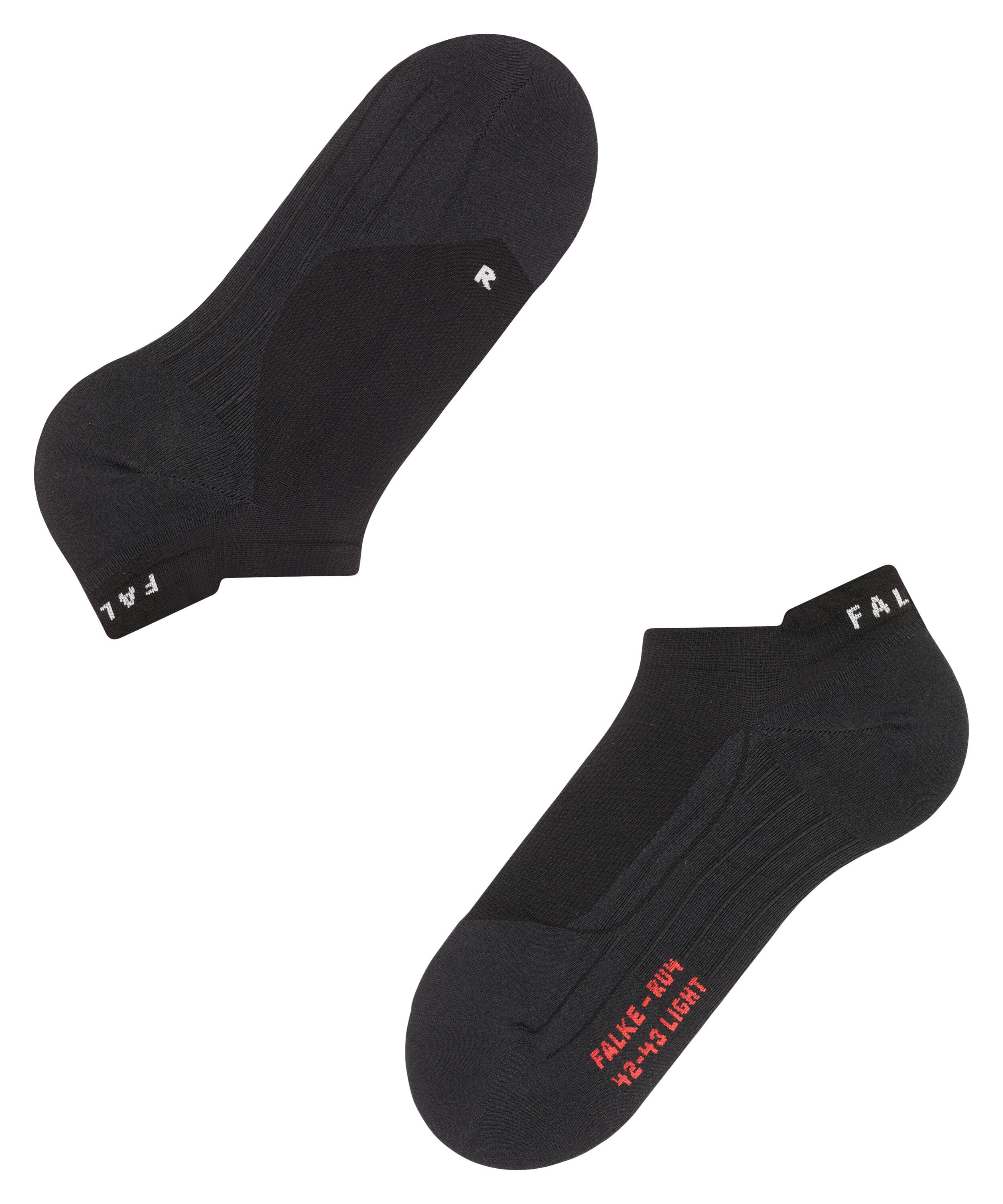 FALKE RU4 Light Performance Invisible heren running kousenvoetjes, zwart (black-mix)