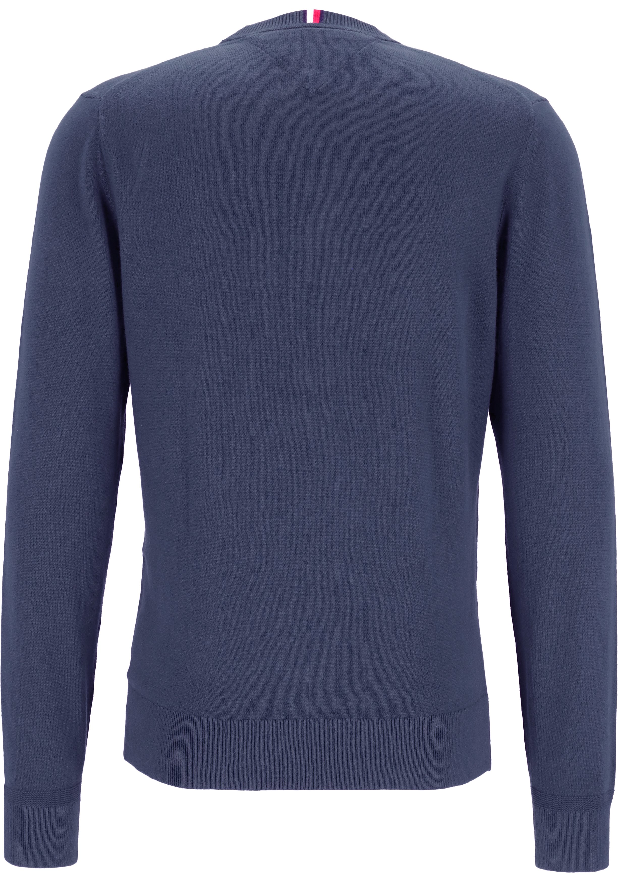 Tommy Hilfiger O-hals trui katoen met kasjmier, Pima Organic Cotton Cashmere, lichtblauw (Faded Indigo)