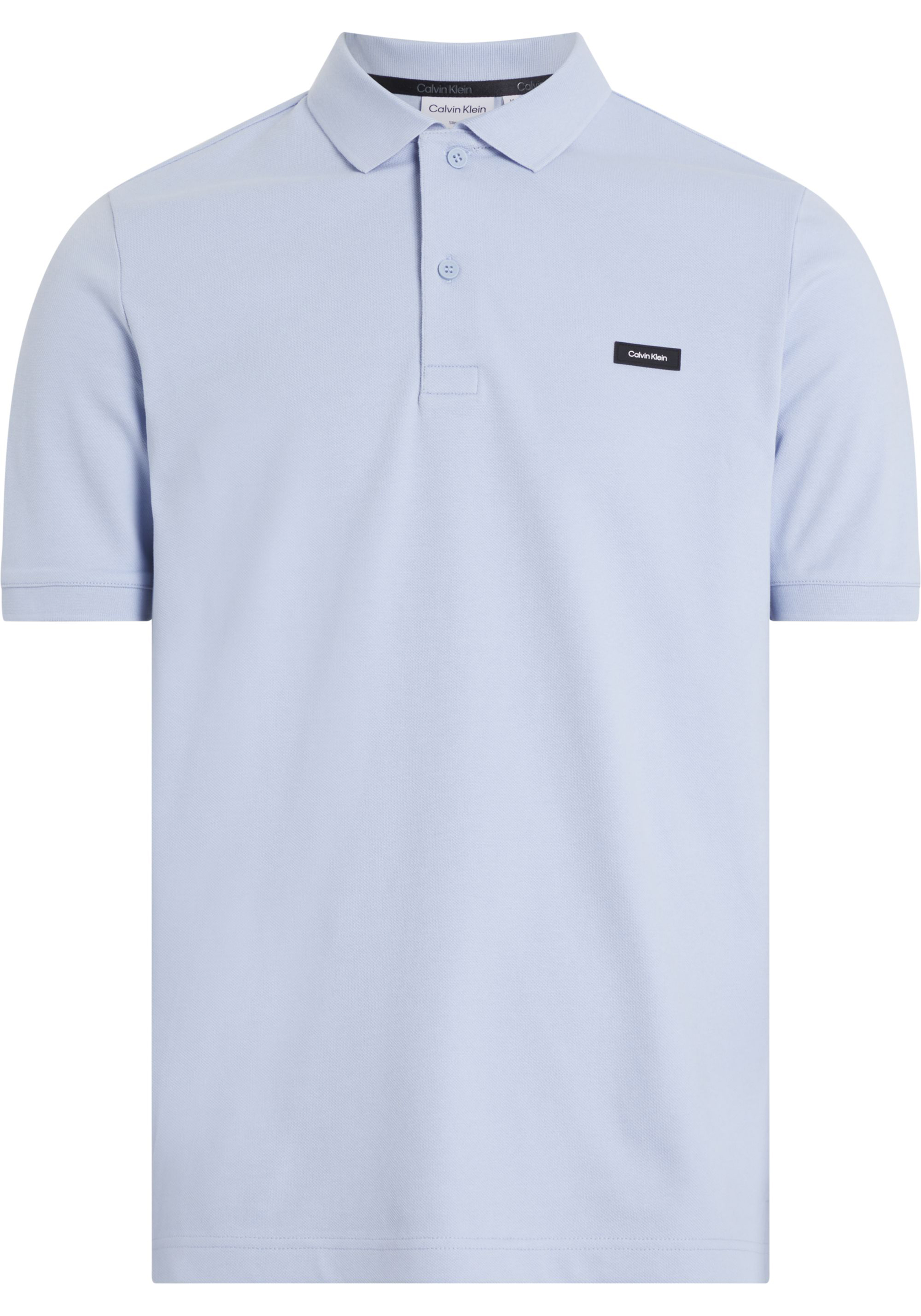 Calvin Klein Stretch Pique Slim Polo, heren poloshirt, lichtblauw