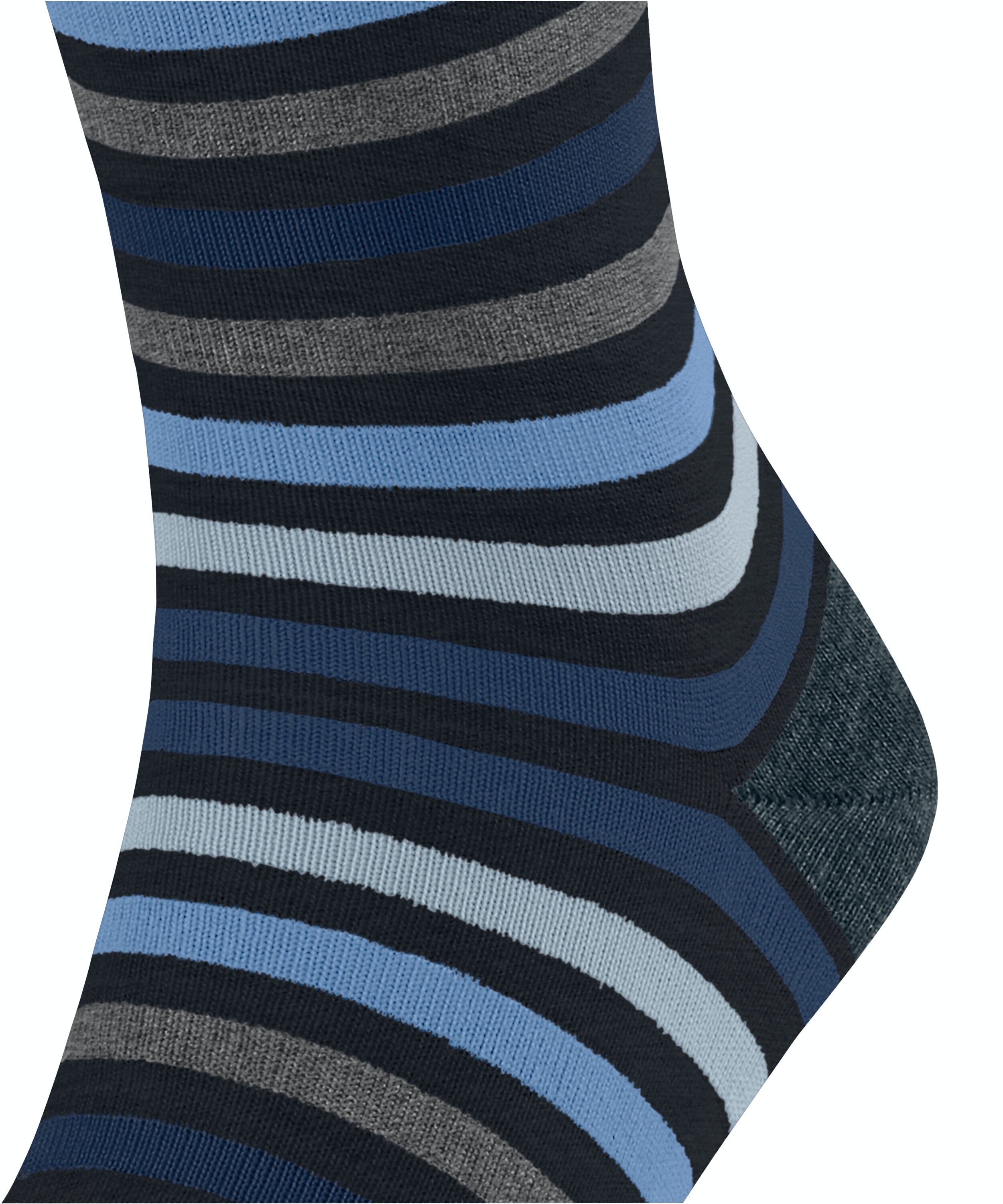 FALKE Tinted Stripe herensokken, donkerblauw (dark navy)