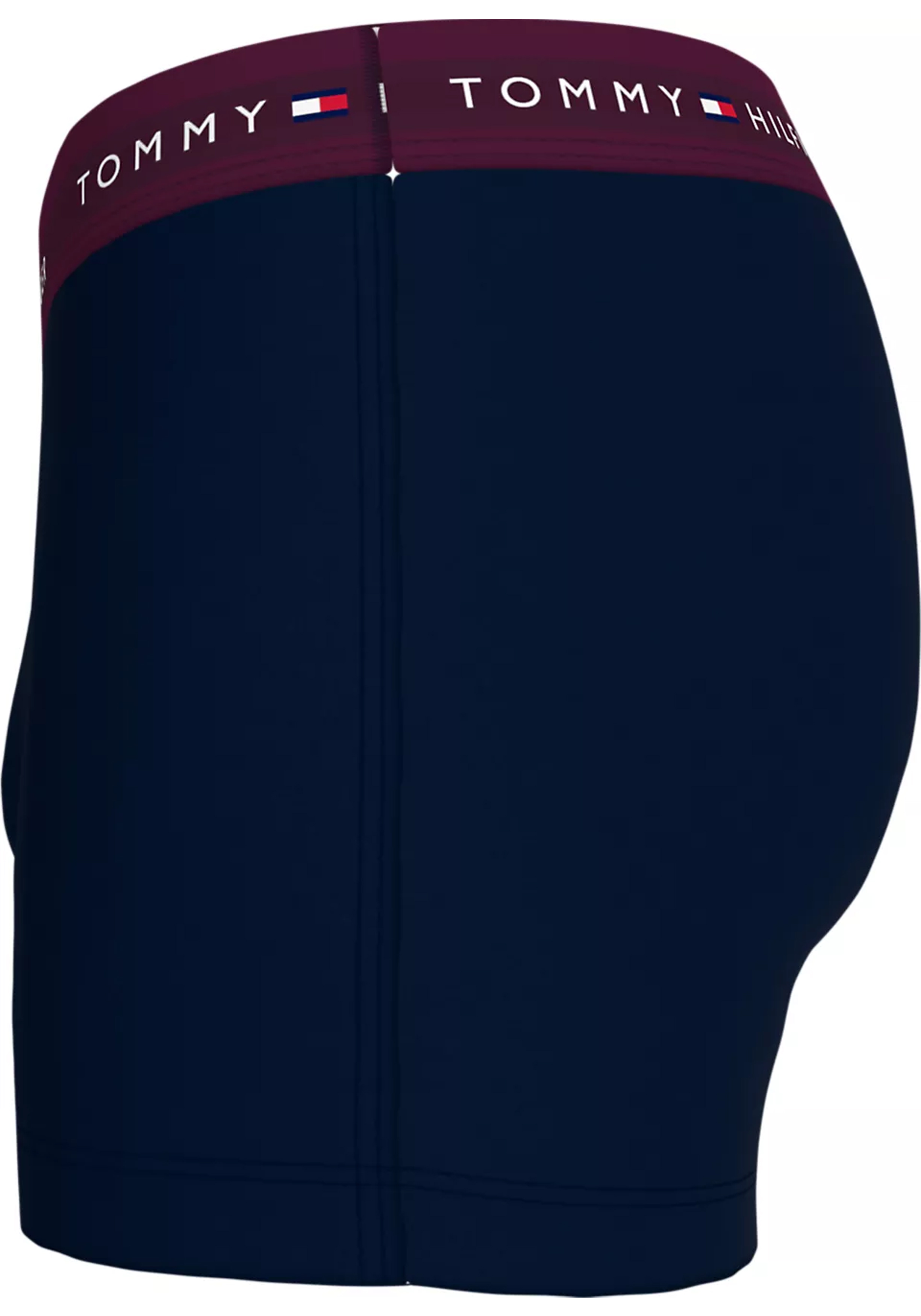 Tommy Hilfiger trunk (5-pack), heren boxers normale lengte, blauw met gekleurde tailleband