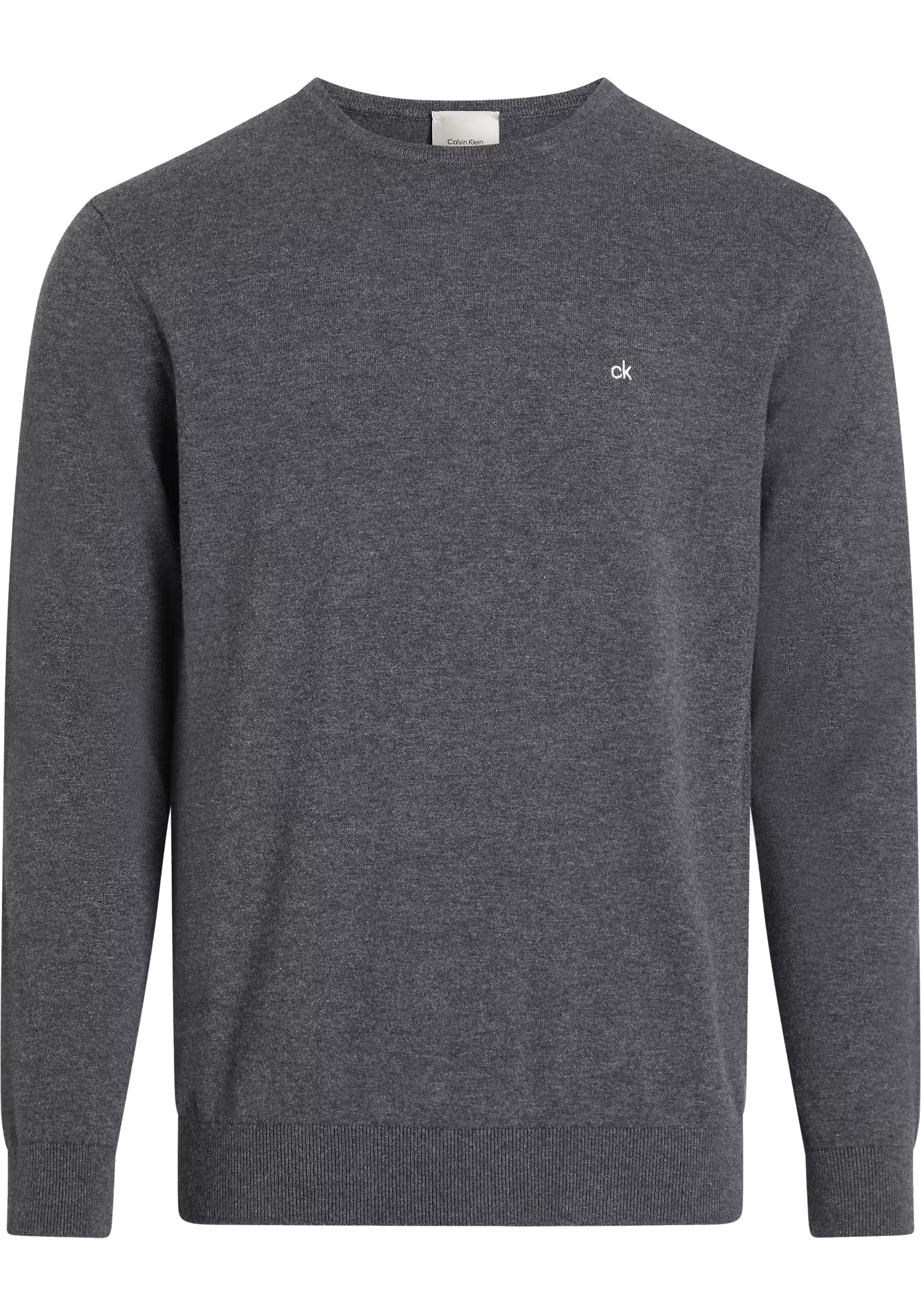 Calvin Klein heren pullover katoen met zijde, grijs