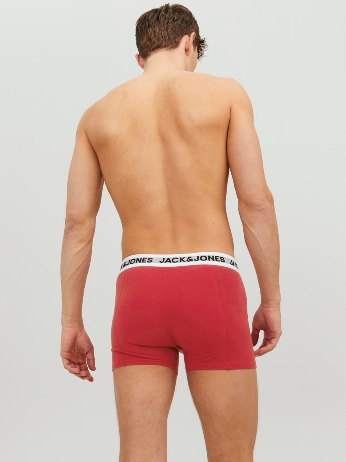 JACK & JONES Jacrikki trunks (3-pack), heren boxers normale lengte, groen, blauw en rood