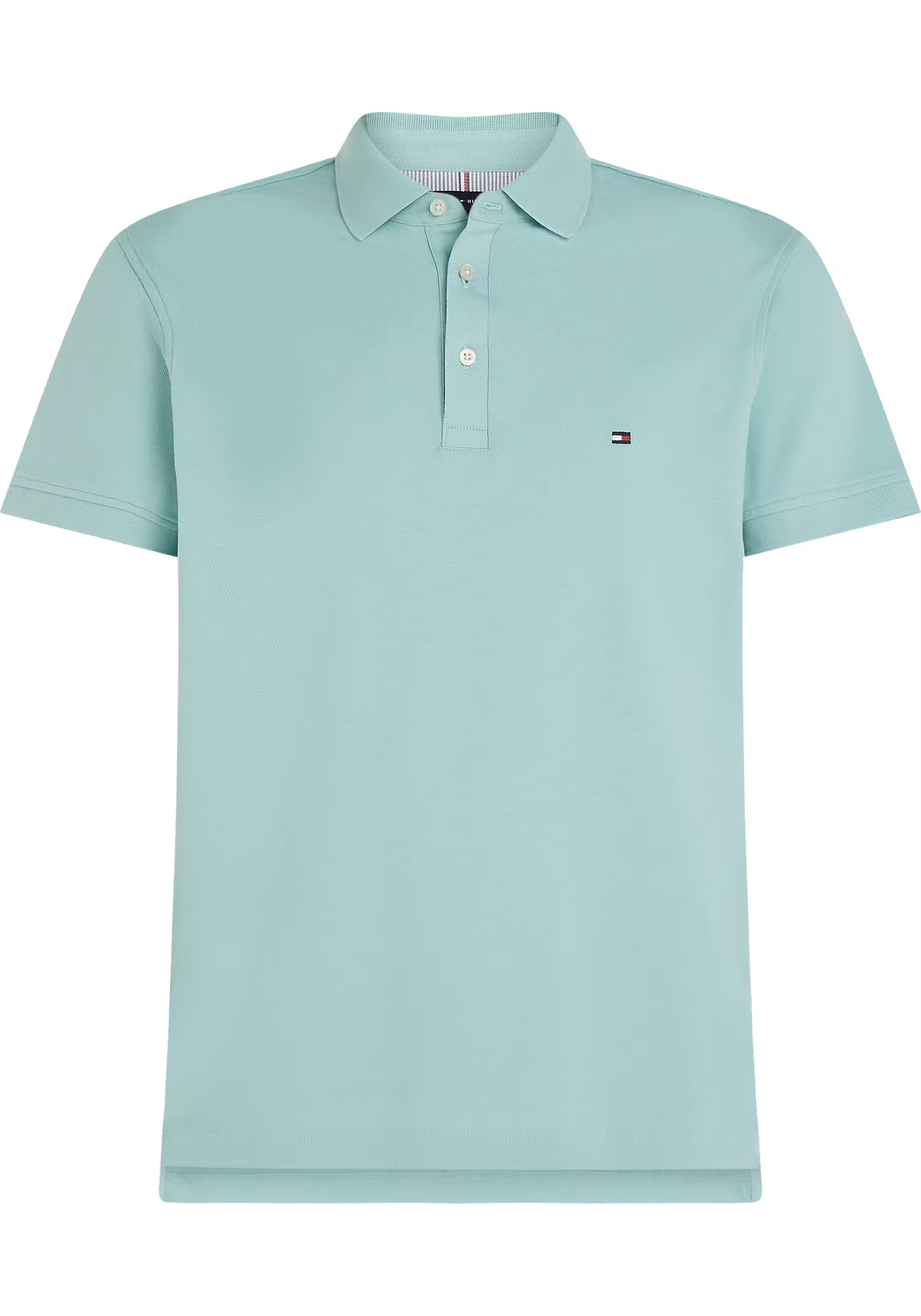 Tommy Hilfiger 1985 Slim Polo, heren poloshirt, licht aqua