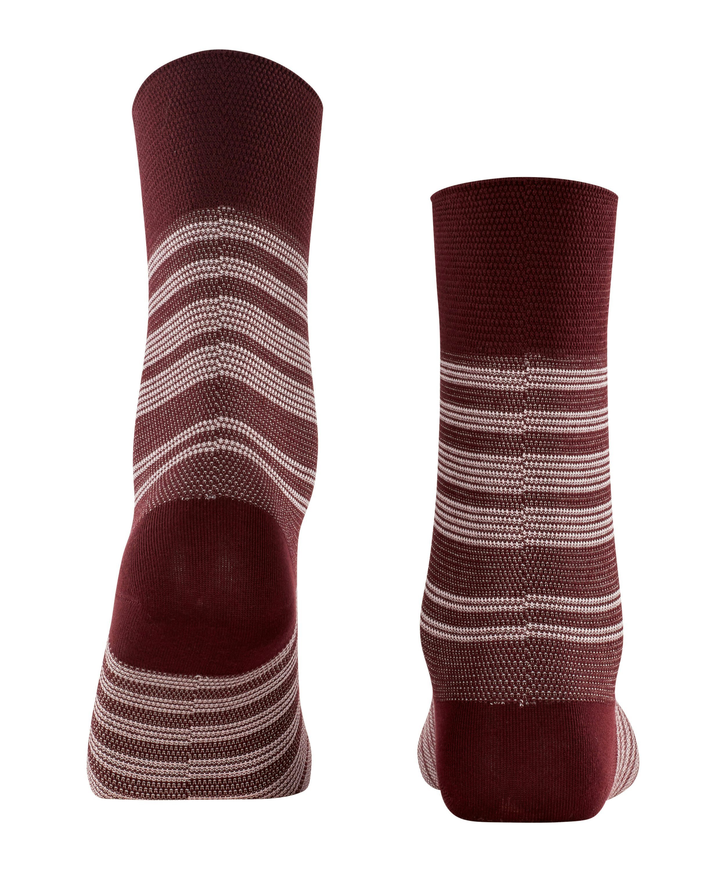 FALKE Sunset Stripe damessokken, rood (claret)