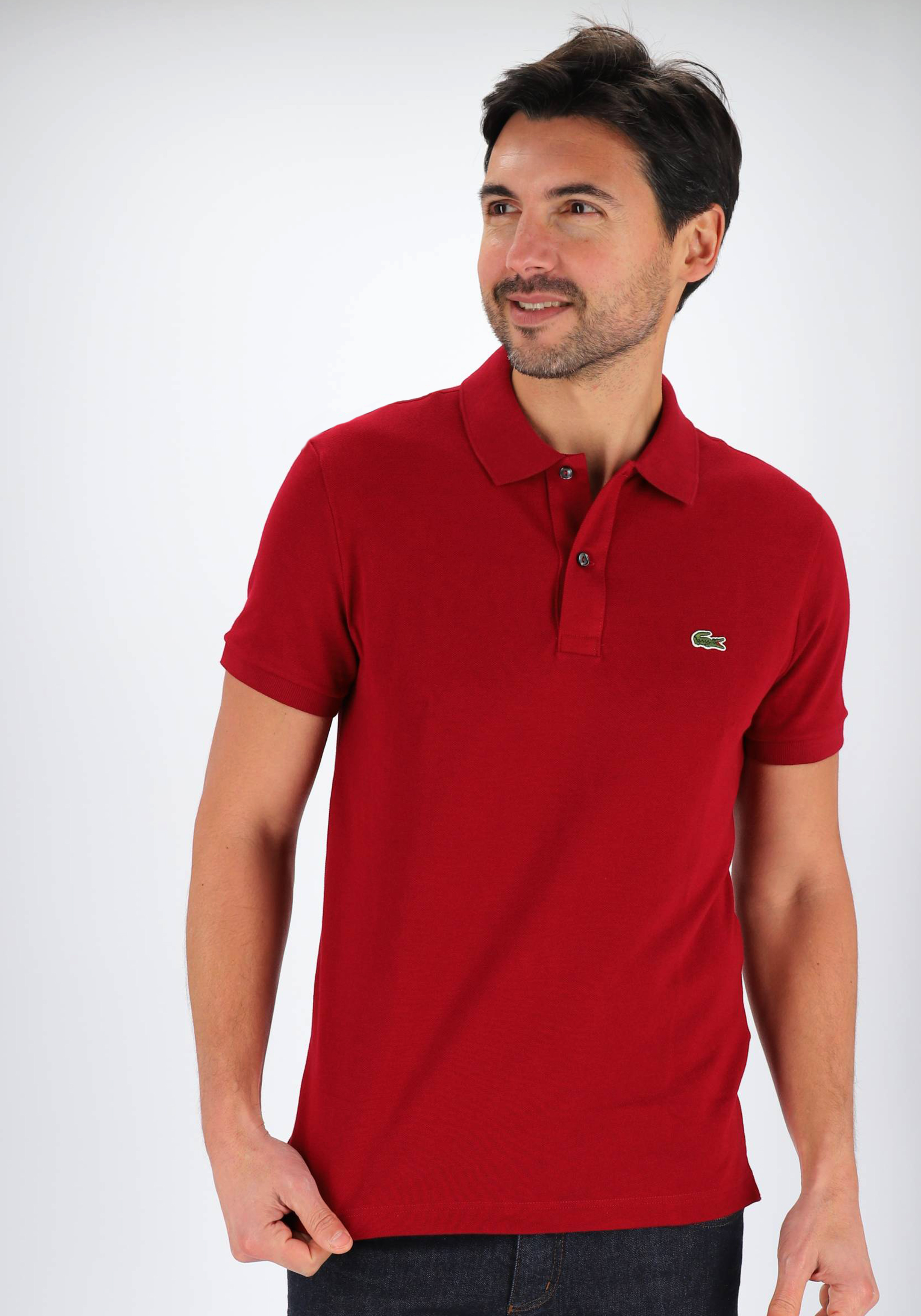 Lacoste Slim Fit polo, bordeaux rood