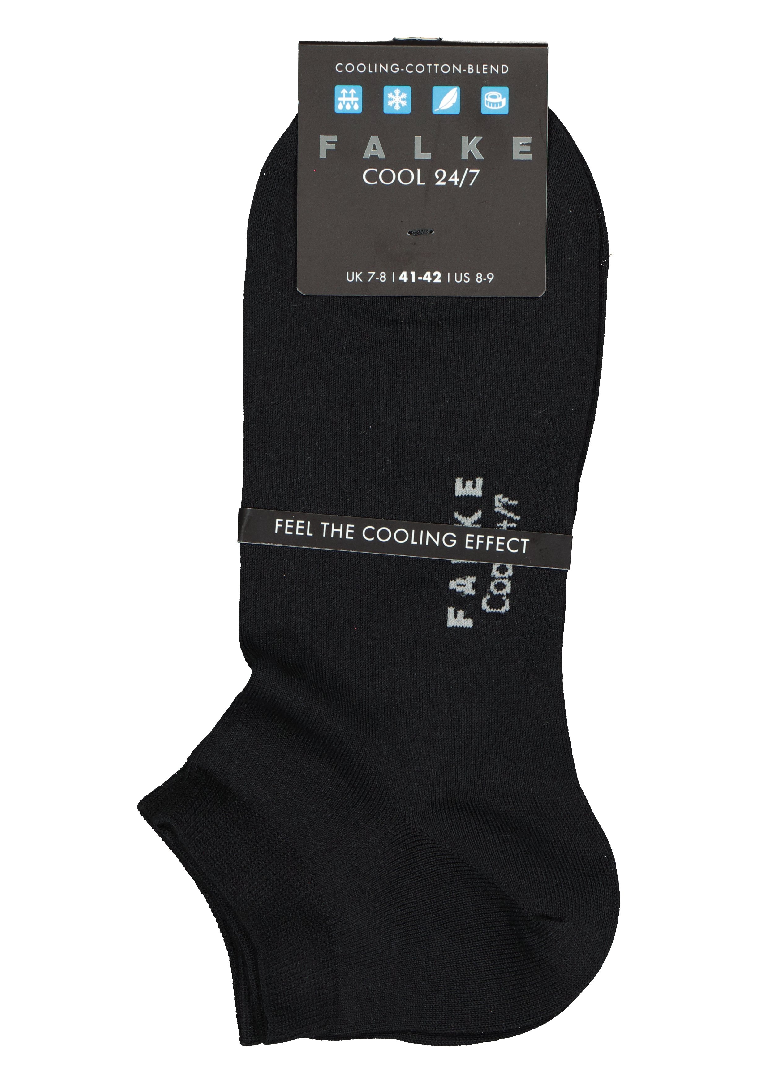 FALKE Cool 24/7 heren enkelsokken, zwart (black)