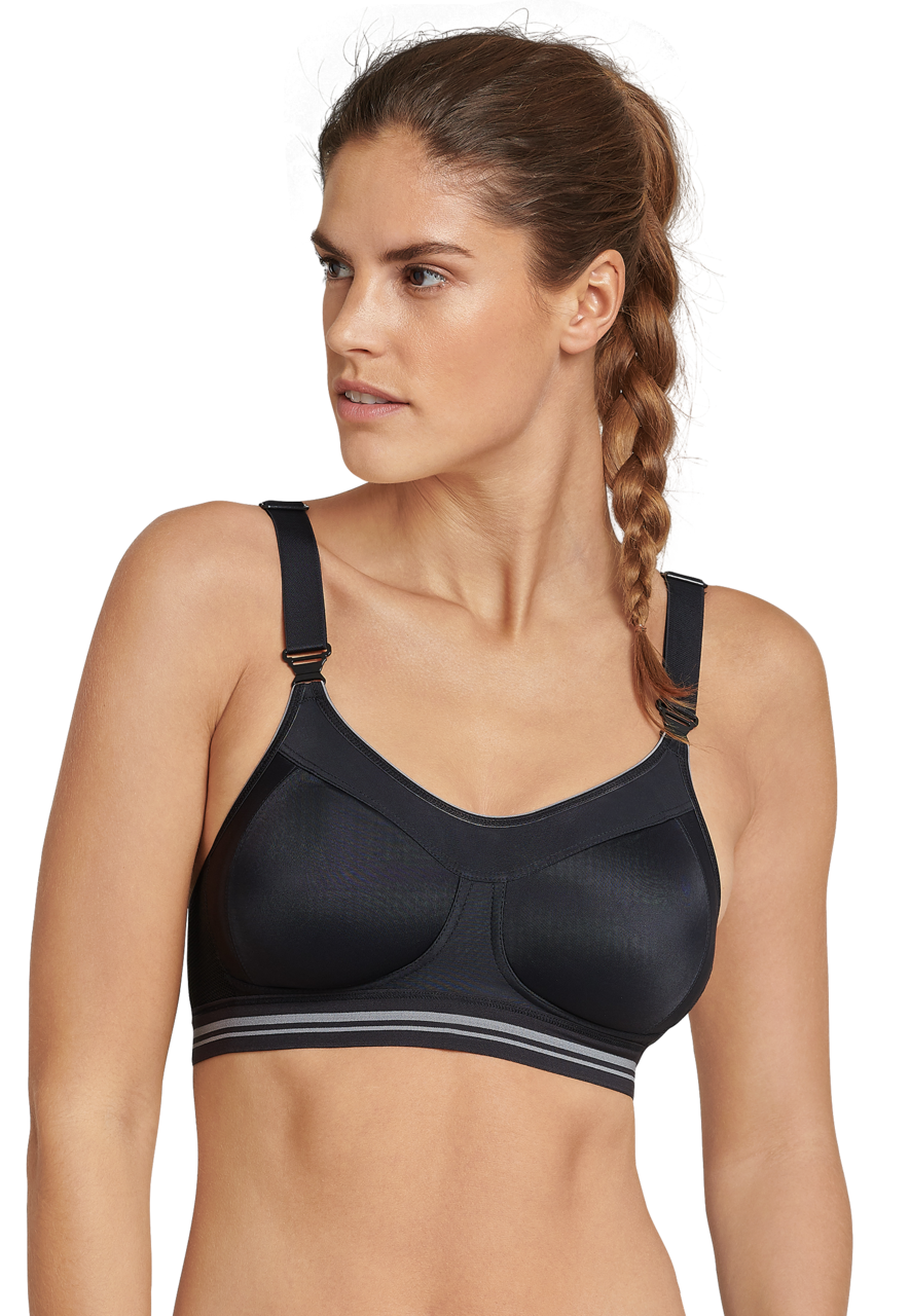 SCHIESSER Sport bh (1-pack), dames sportbeha actief high impact zwart