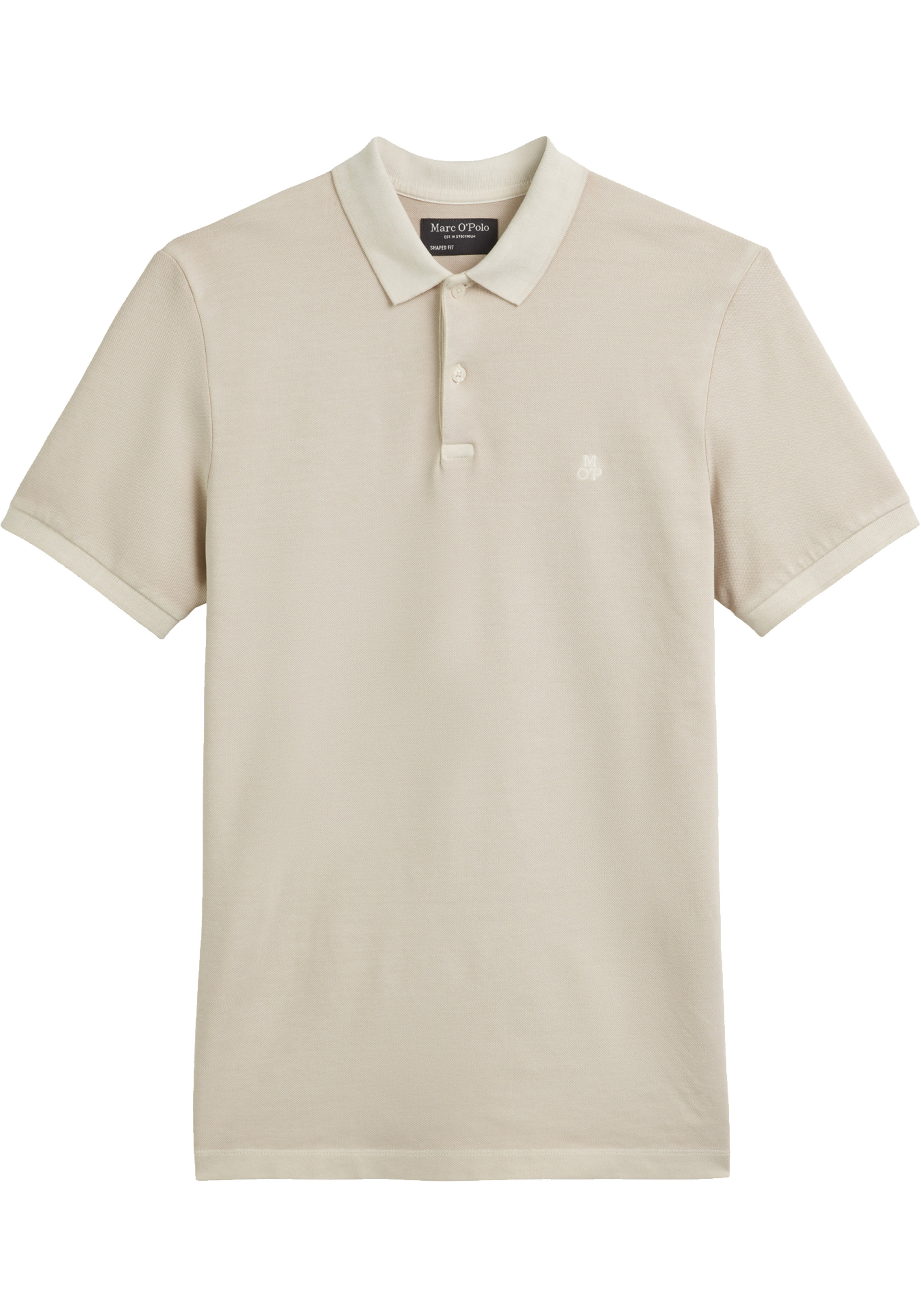 Marc O'Polo regular fit polo, heren poloshirt korte mouw, offwhite