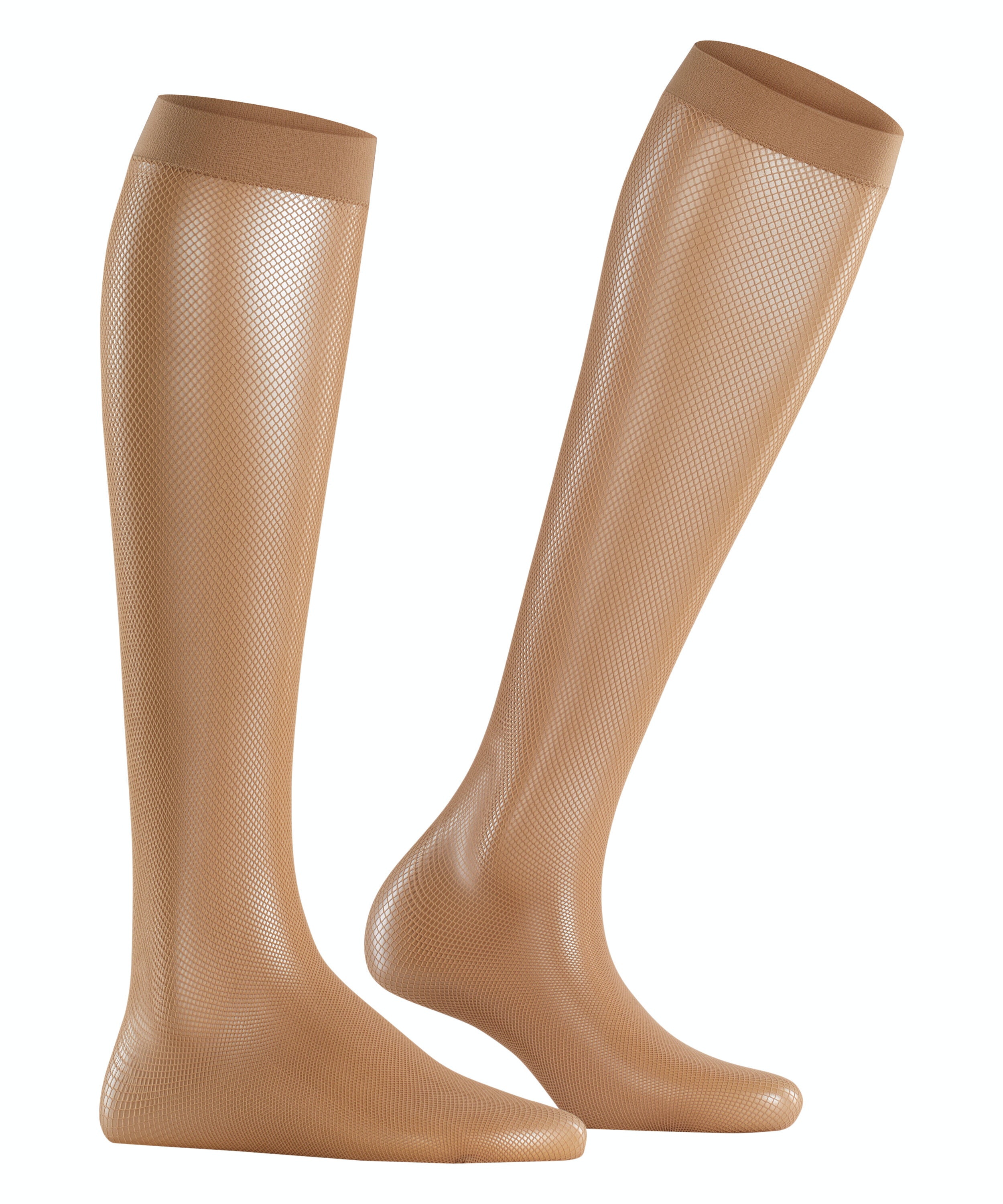 FALKE Net dames kniekousen, beige (powder)