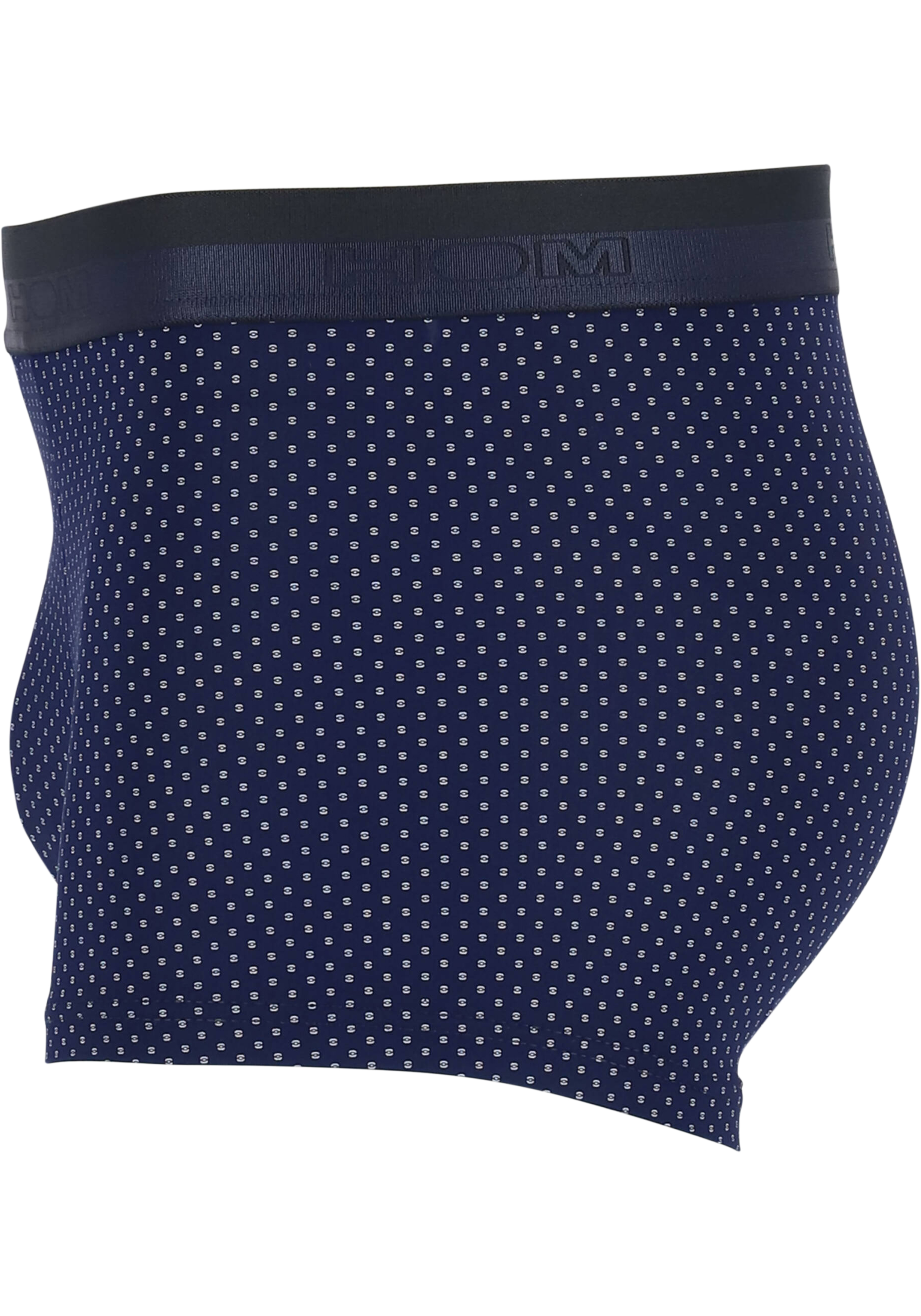 HOM Max boxer briefs (1-pack), heren boxer microfiber kort, donkerblauw dessin