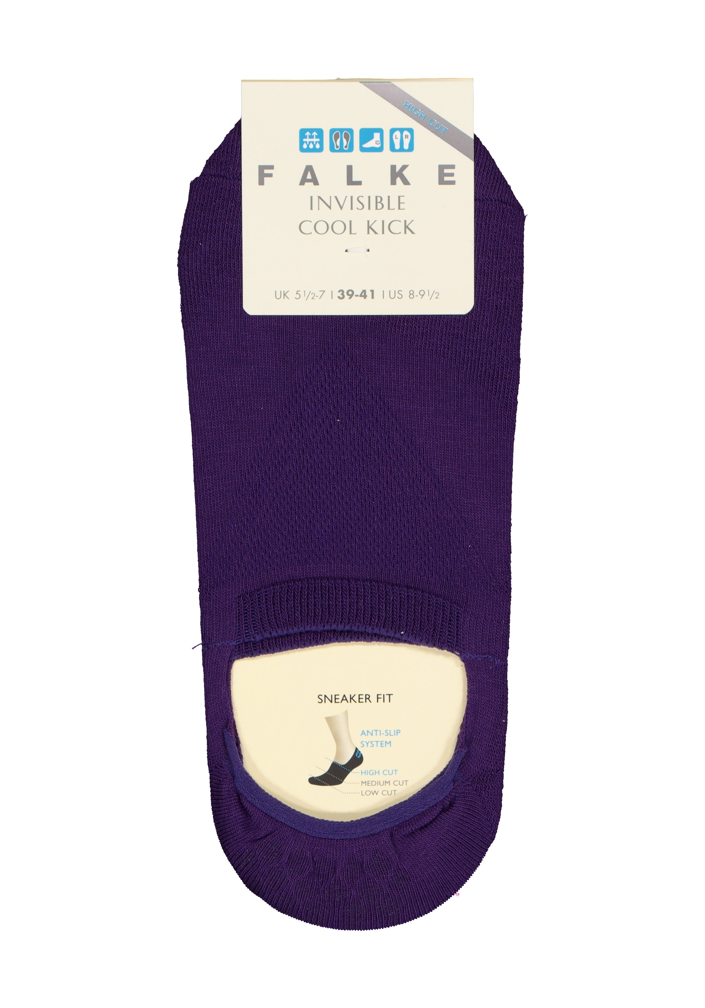 FALKE Cool Kick invisible unisex sokken, paars (petunia)