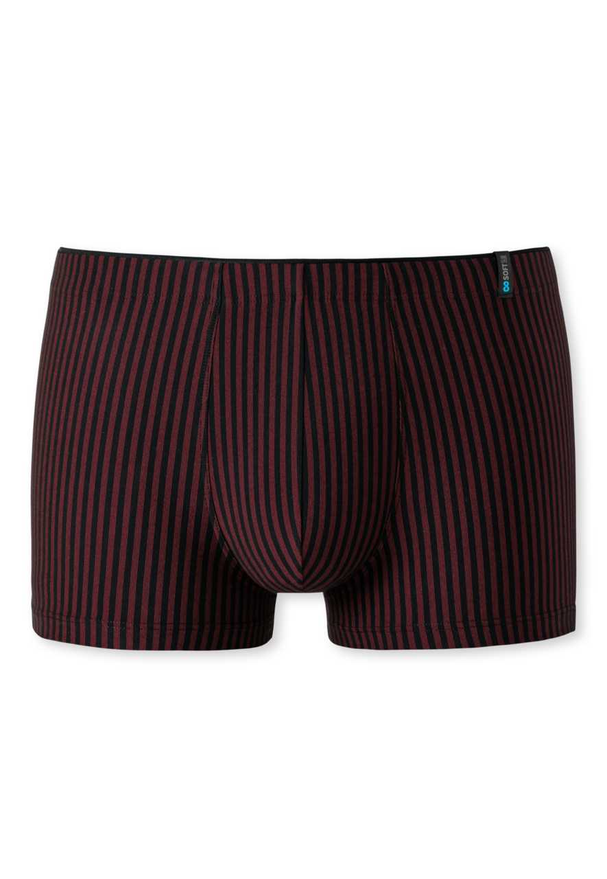 SCHIESSER Long Life Soft boxer (1-pack), heren short rood-zwart gestreept