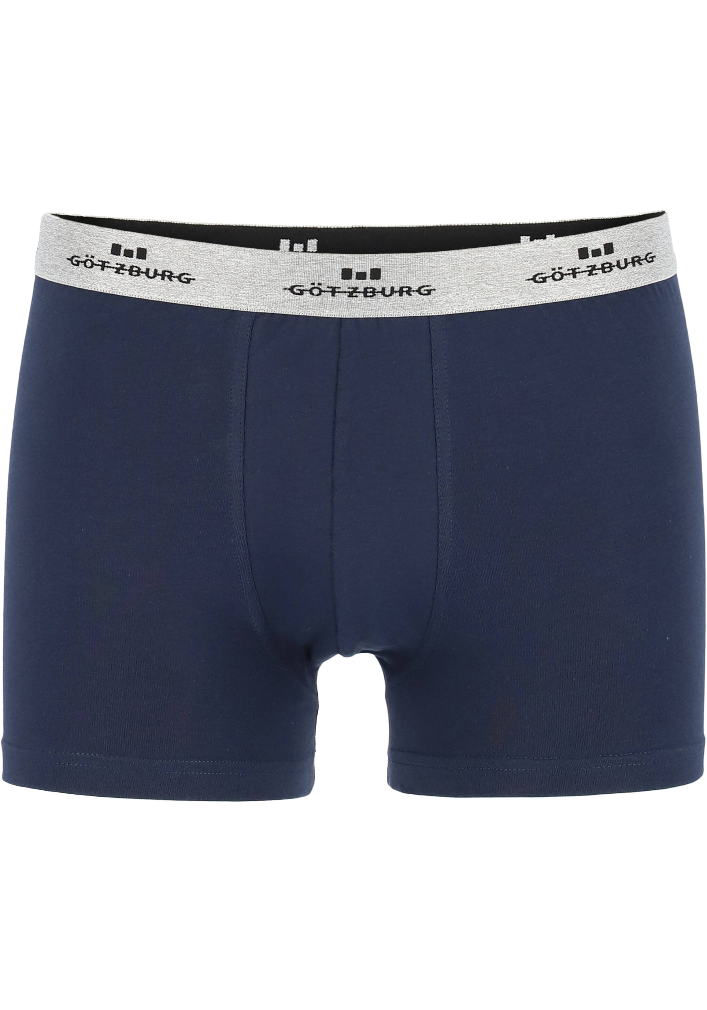 Gotzburg heren boxers (2-pack), normale lengte, donkerblauw en blauw melange