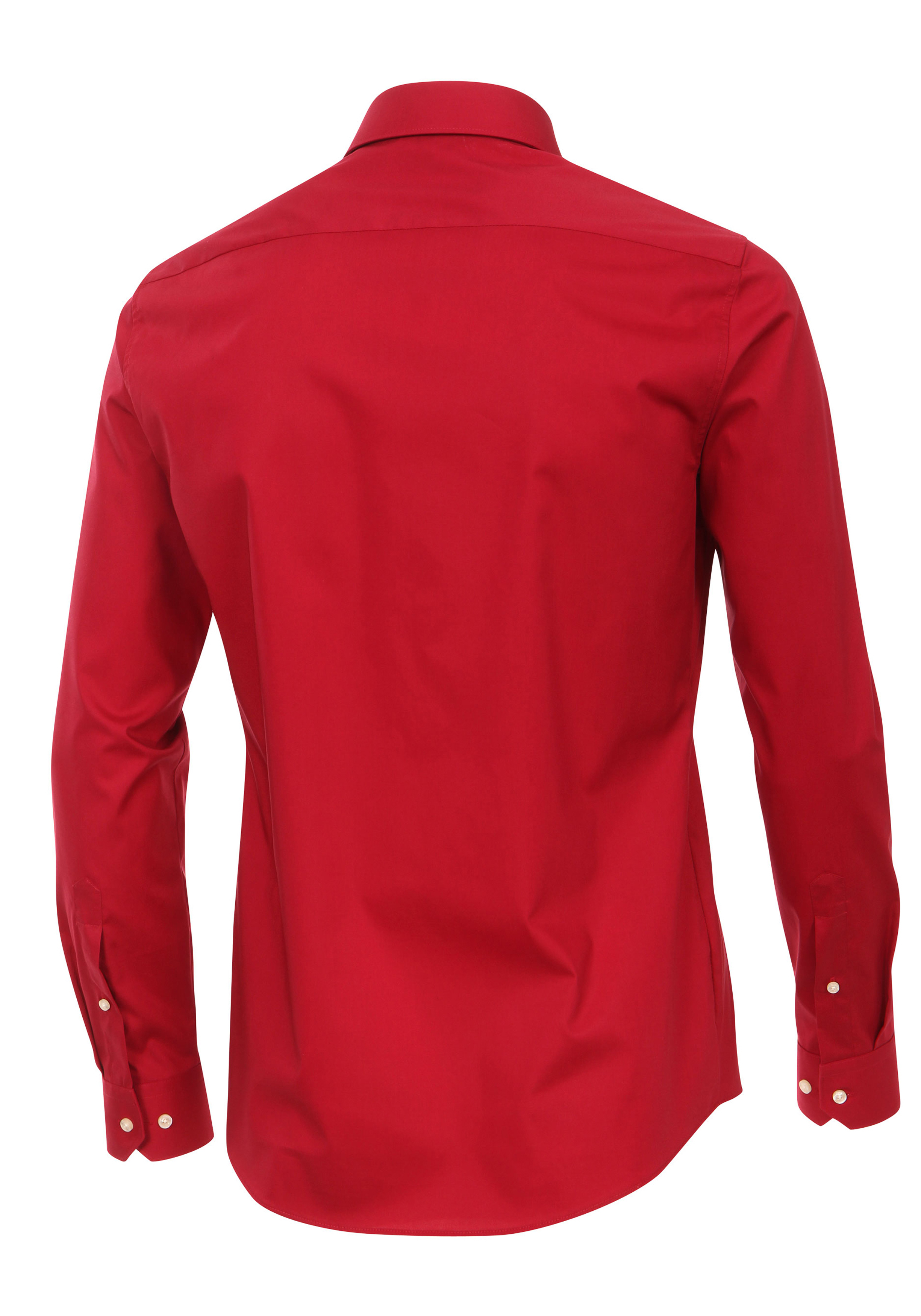 Redmond slim fit overhemd, rood