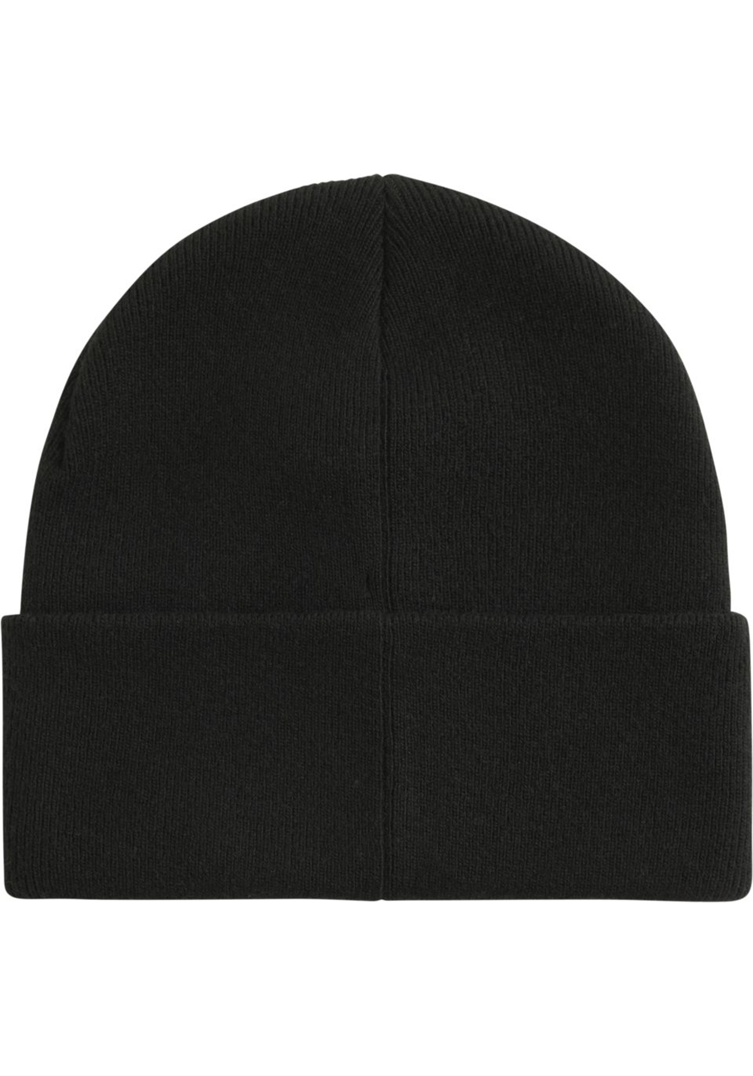 Calvin Klein muts, monologo patch non-rib beanie, zwart