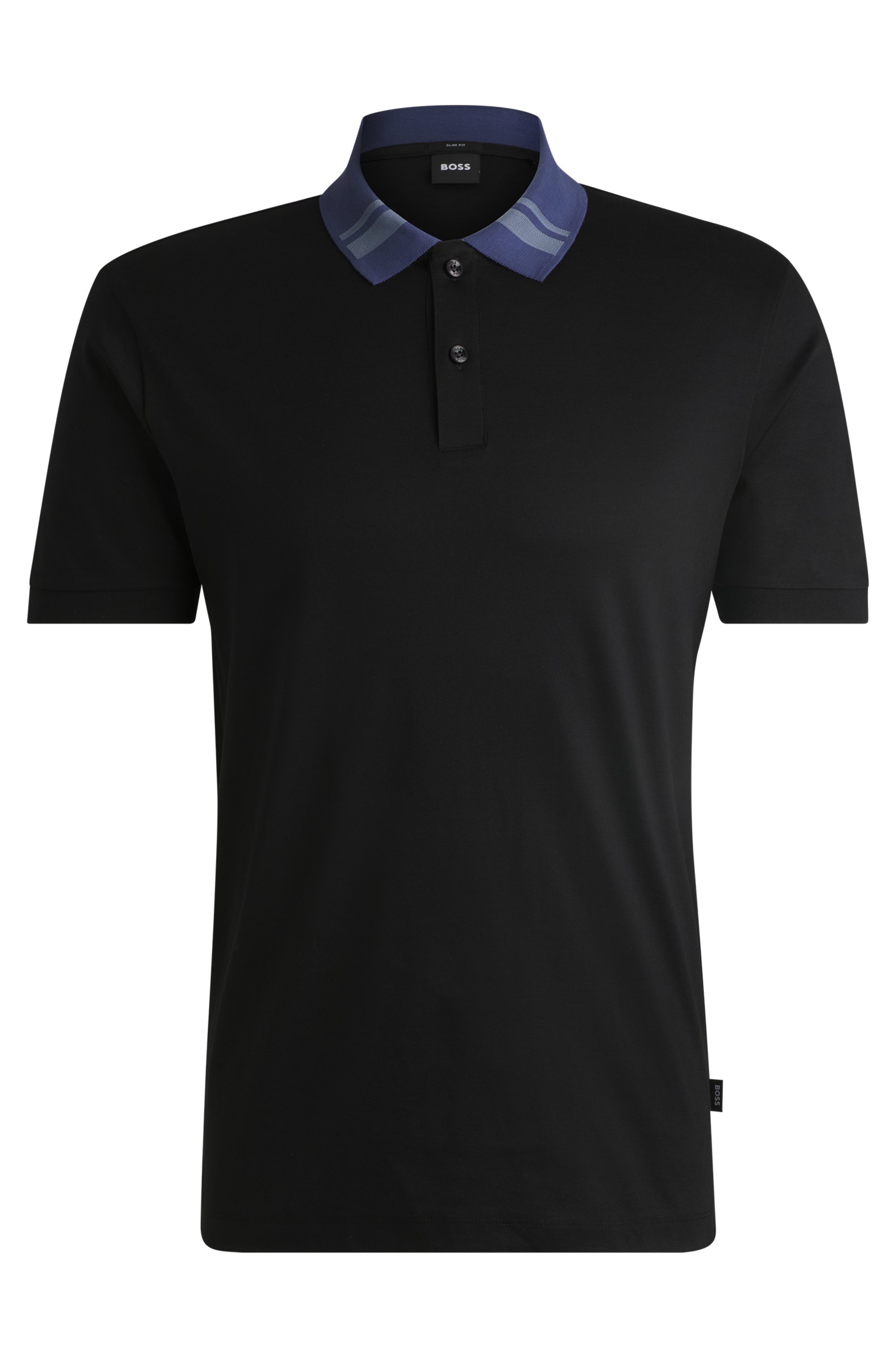 BOSS Phillipson slim fit heren polo, pique, zwart