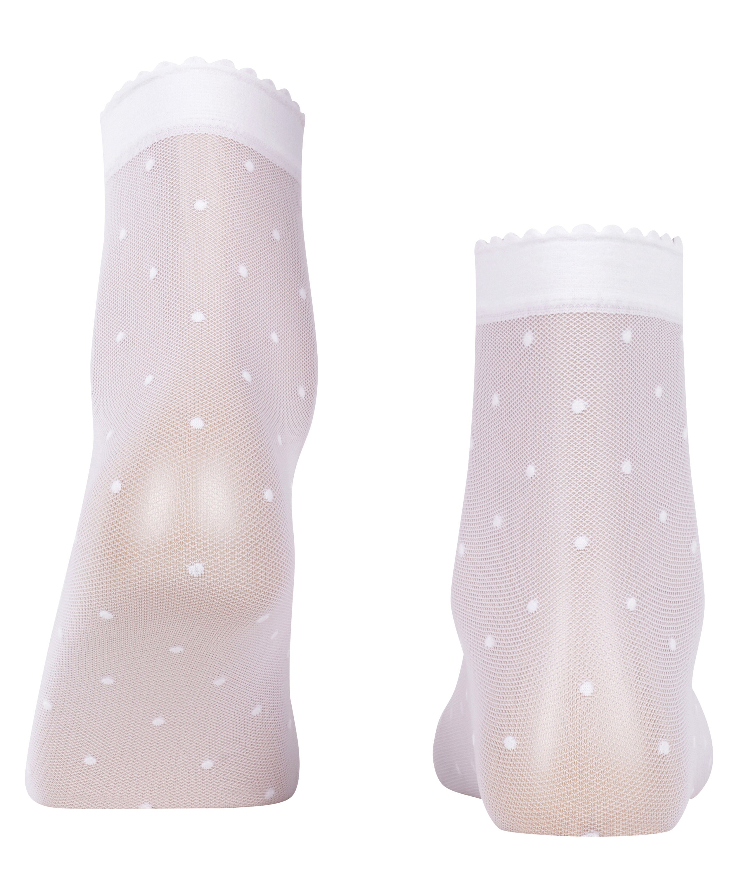 FALKE Dot 15 DEN dames sokjes, wit (white)