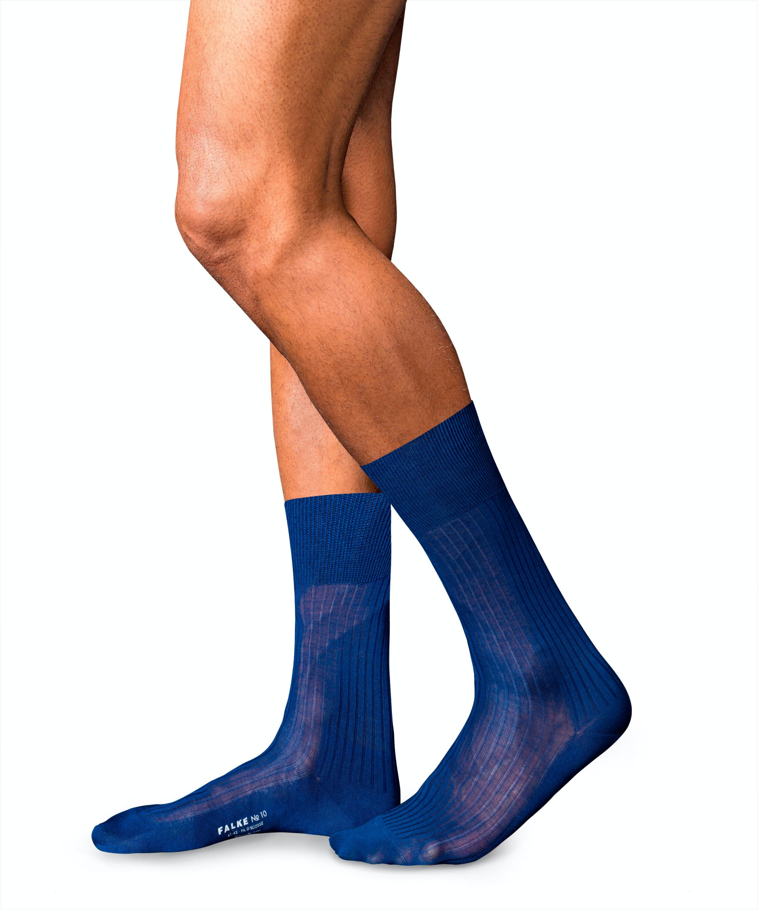 FALKE No. 10 Pure Fil d Ecosse herensokken, blauw (royal blue)