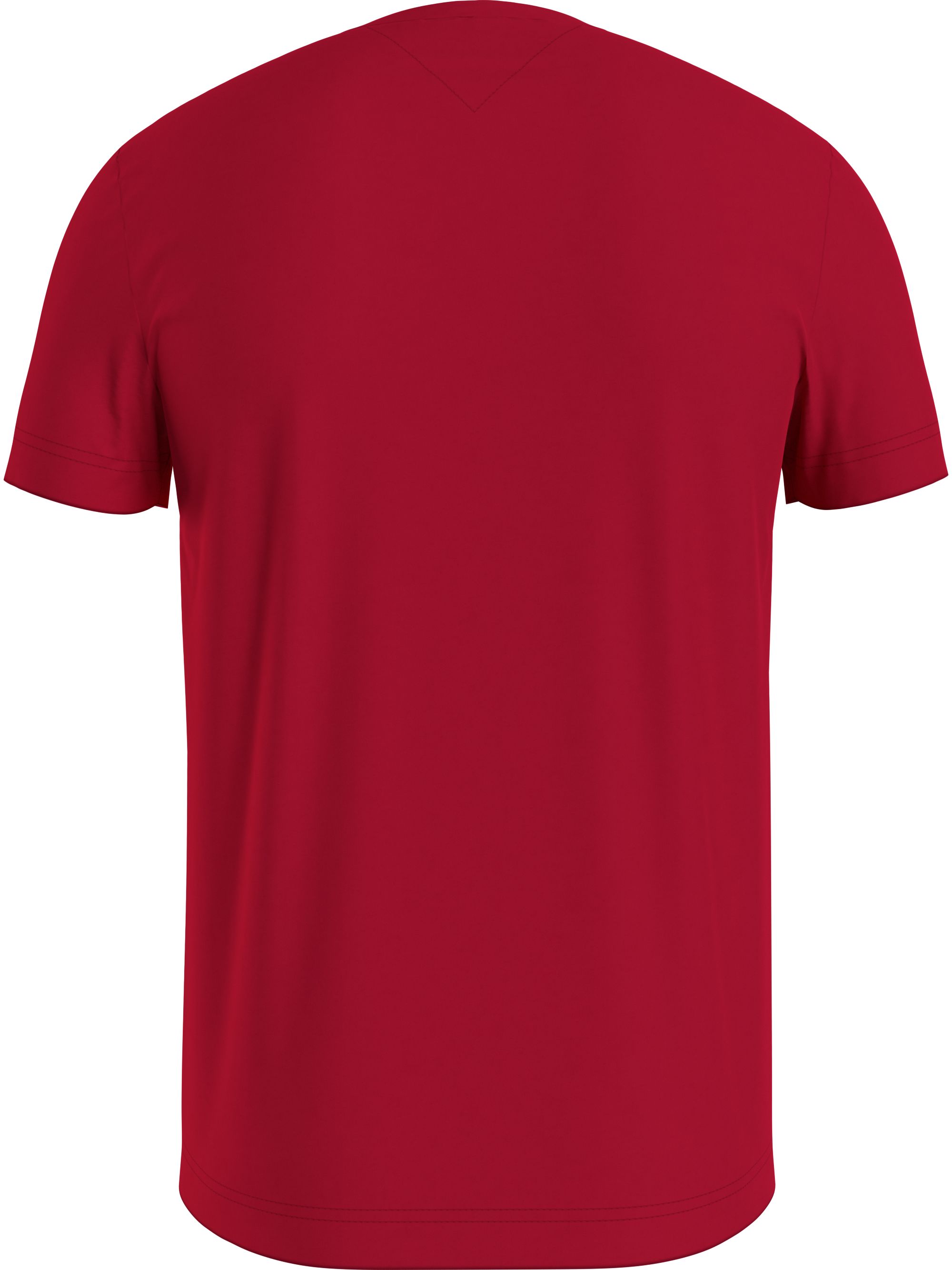 Tommy Hilfiger Tommy Logo Tee, heren T-shirt korte mouw O-hals, rood