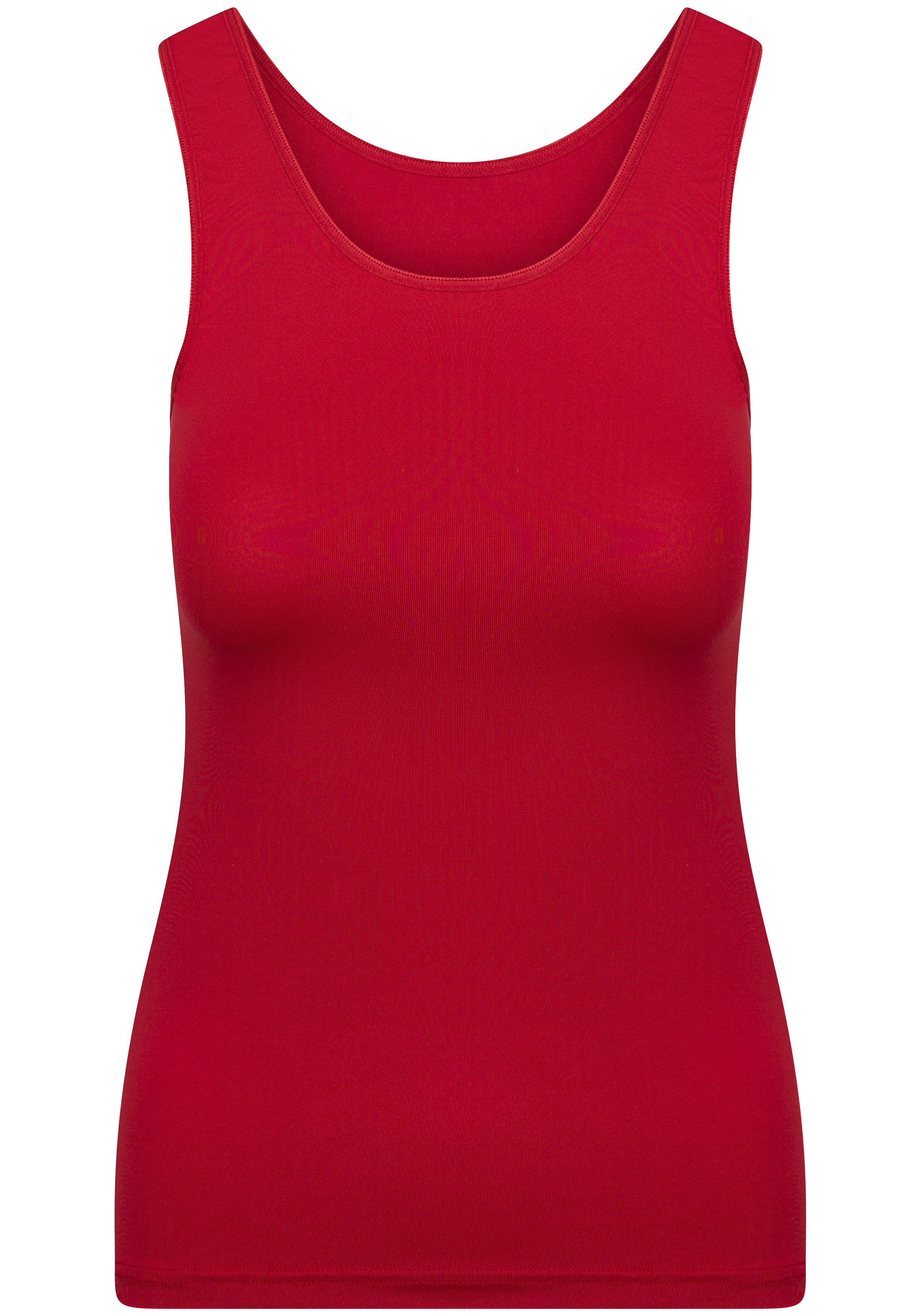 RJ Bodywear Pure Color dames top (1-pack), hemdje met brede banden, donkerrood