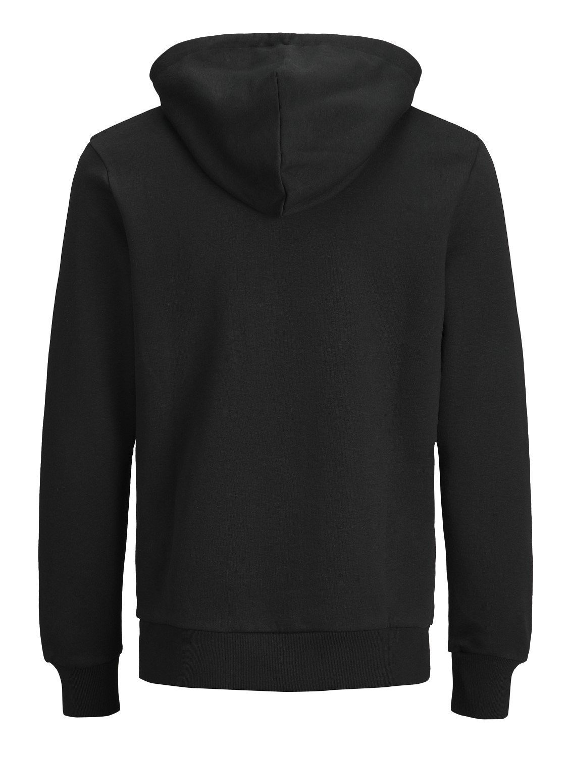 JACK & JONES Corp old logo sweat hood slim fit, heren hoodie katoenmengsel met capuchon, zwart