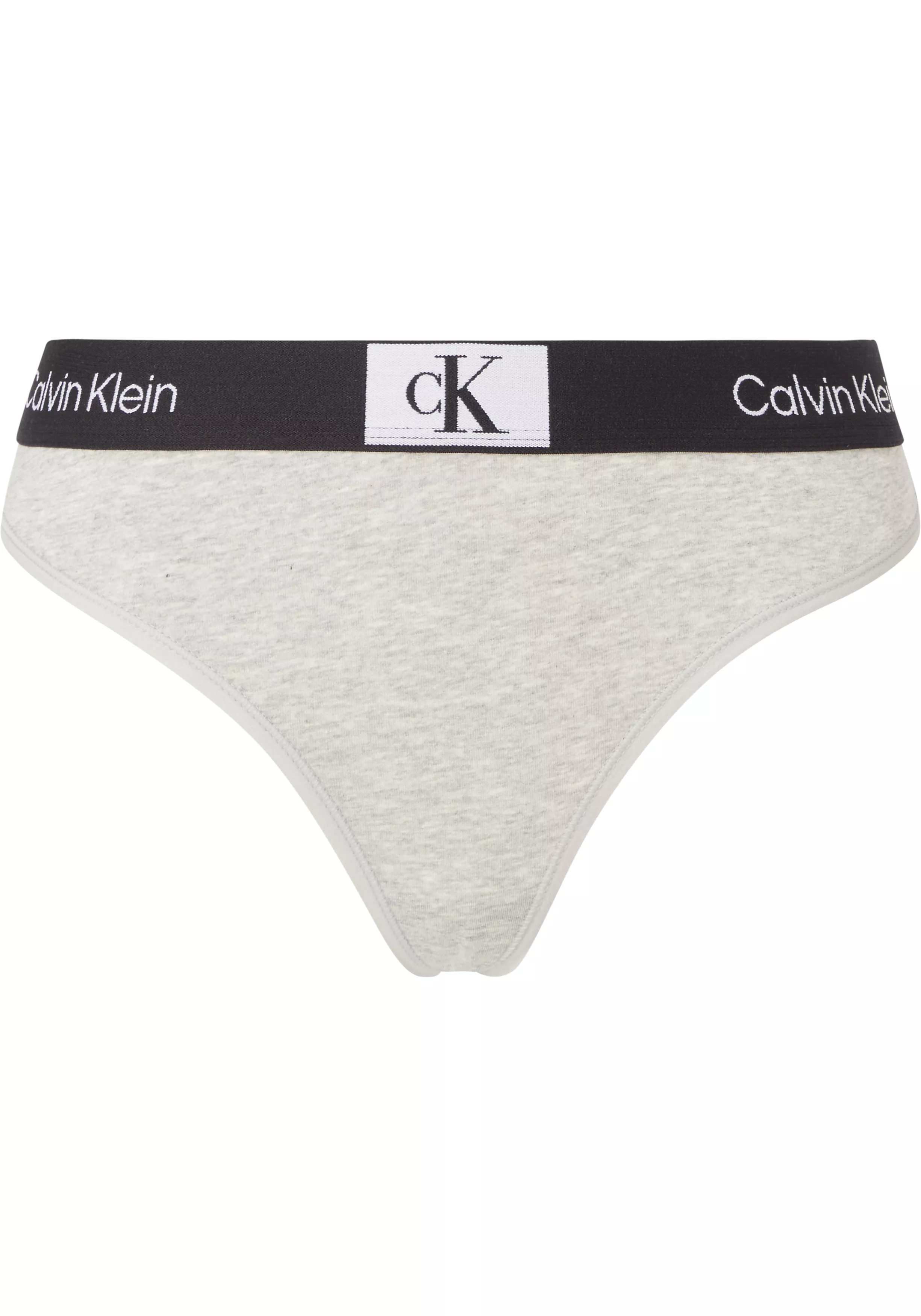 Calvin Klein dames modern thong (1-pack), string, grijs