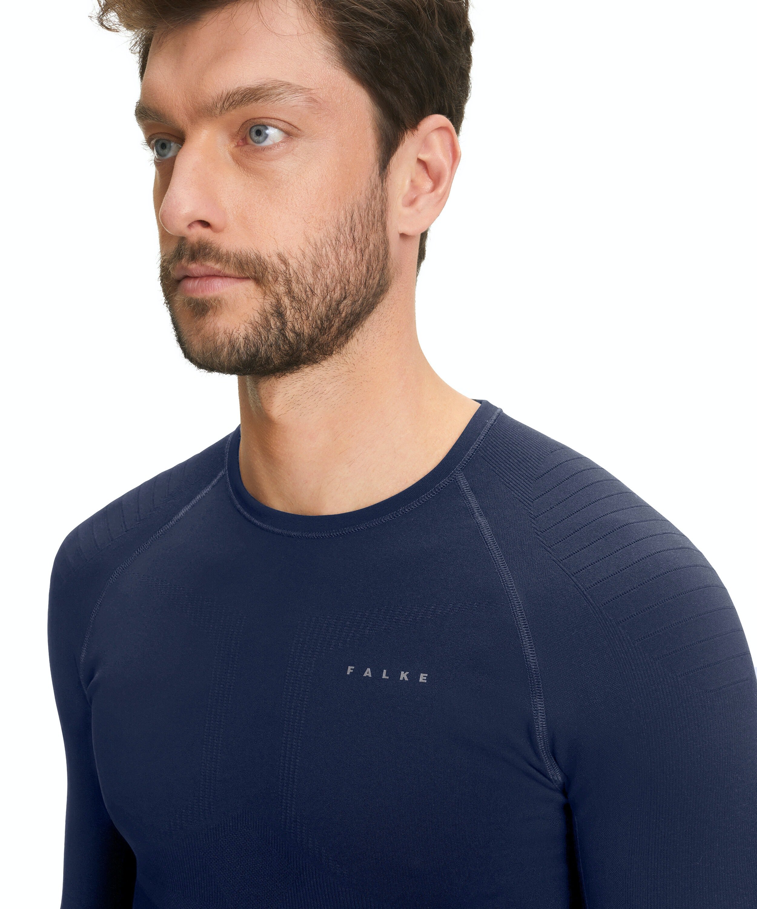 FALKE heren lange mouw shirt Maximum Warm, thermoshirt, blauw (space blue)