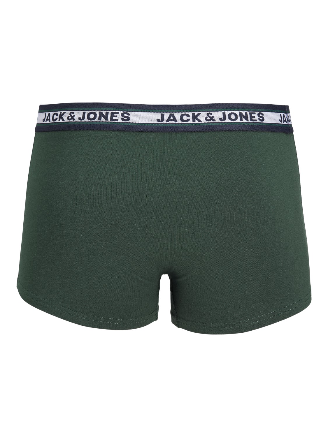 JACK & JONES Jacoliver trunks (5-pack), heren boxers normale lengte, zwart, groen, grijs, donkerrood en blauw