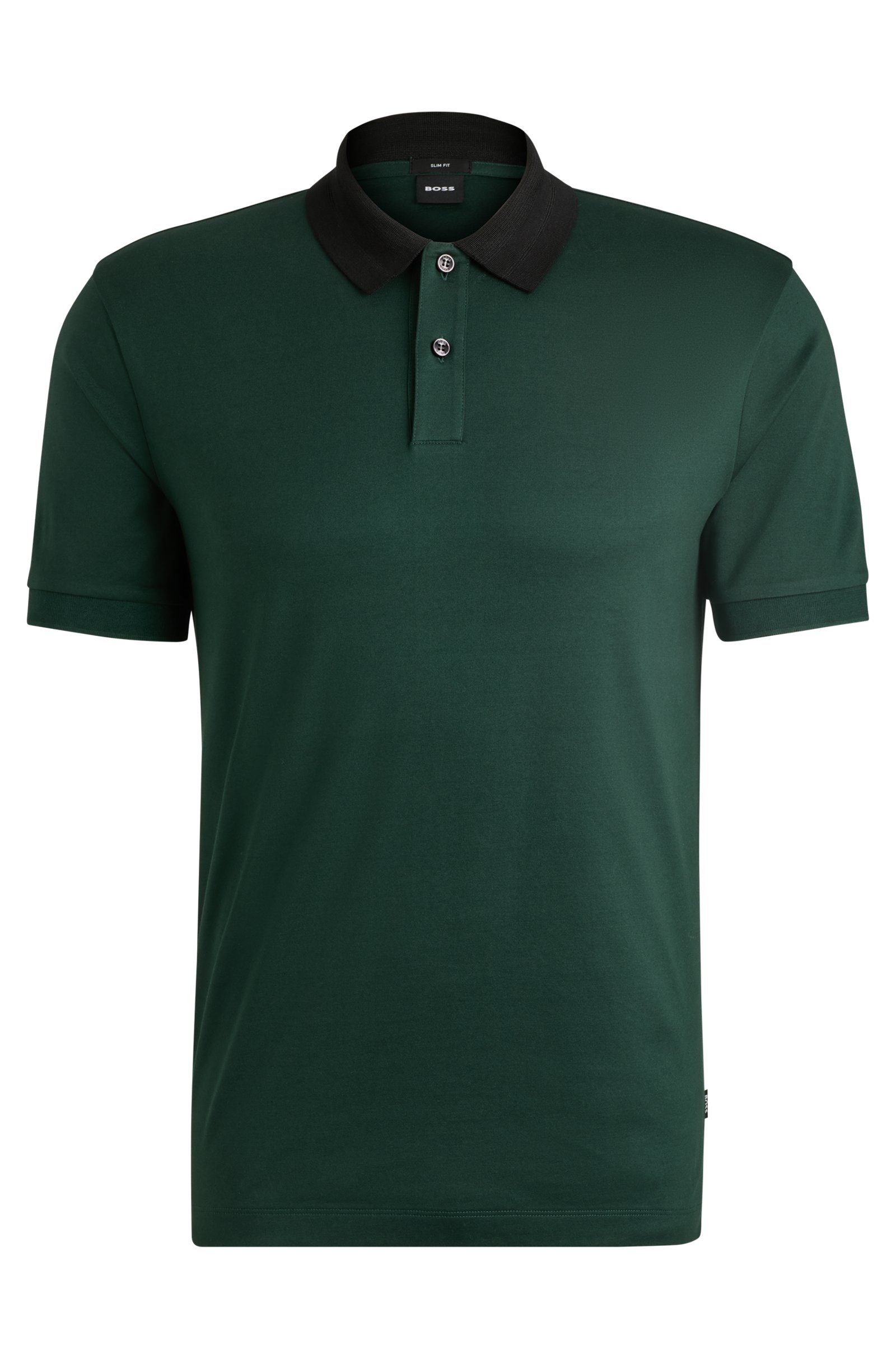 BOSS Phillipson slim fit heren polo, pique, groen