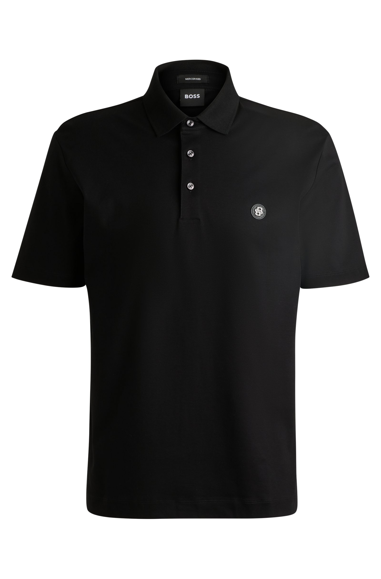 BOSS Parris regular fit heren polo, pique, zwart