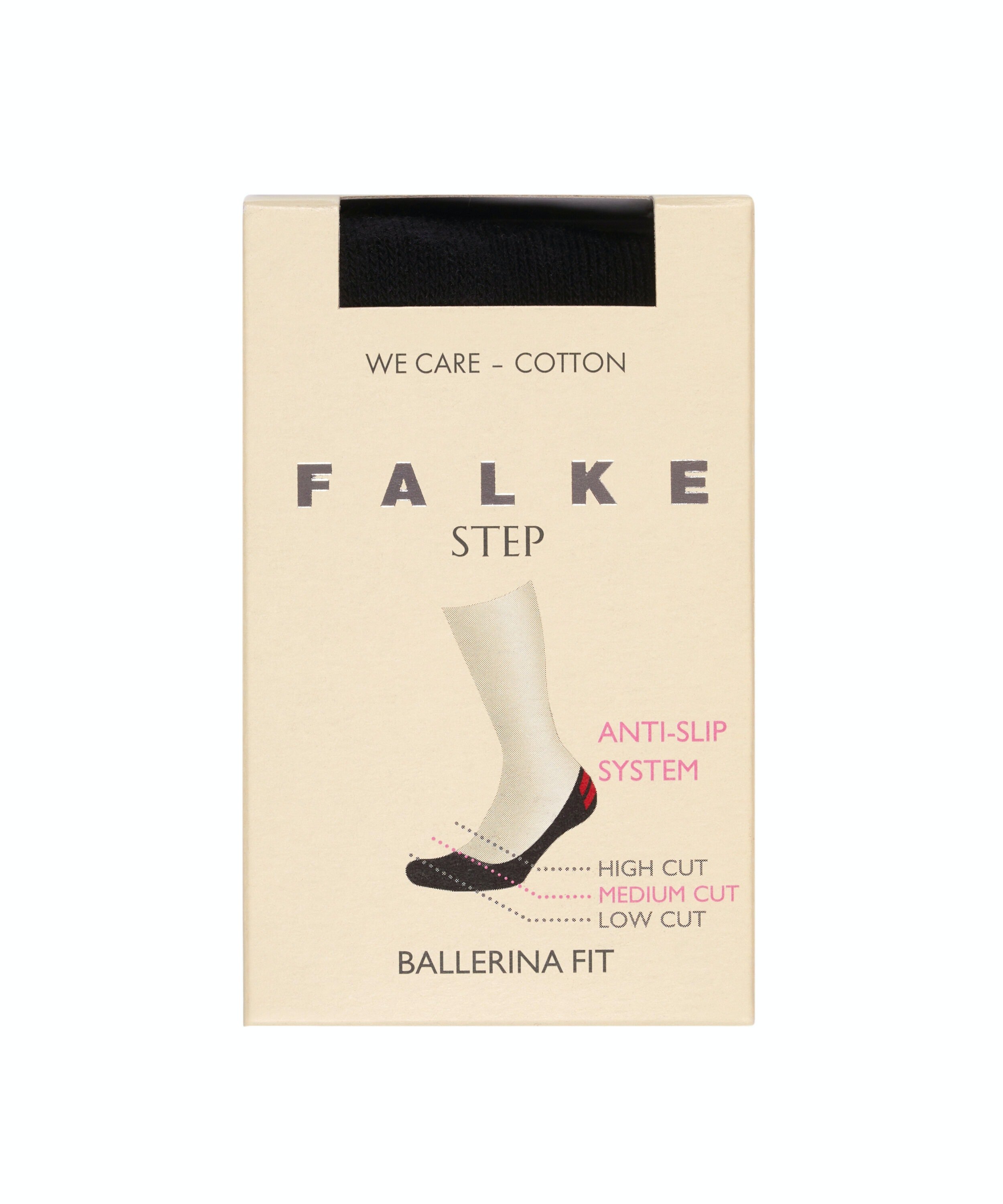 FALKE Step Medium Cut Box dames kousenvoetjes, zwart (black)