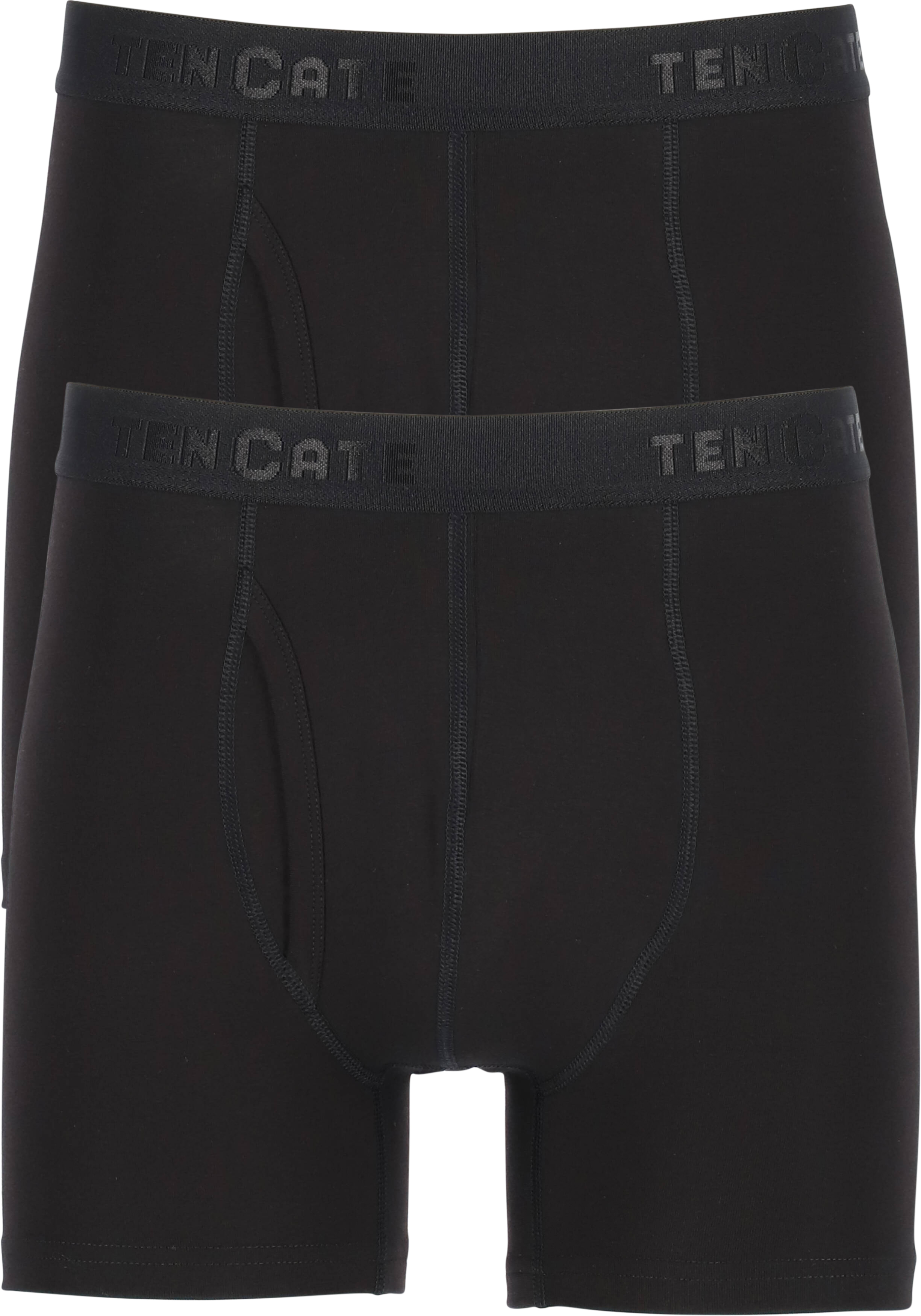 TEN CATE Basics men classic shorts met gulp (2-pack), heren boxers normale lengte, zwart