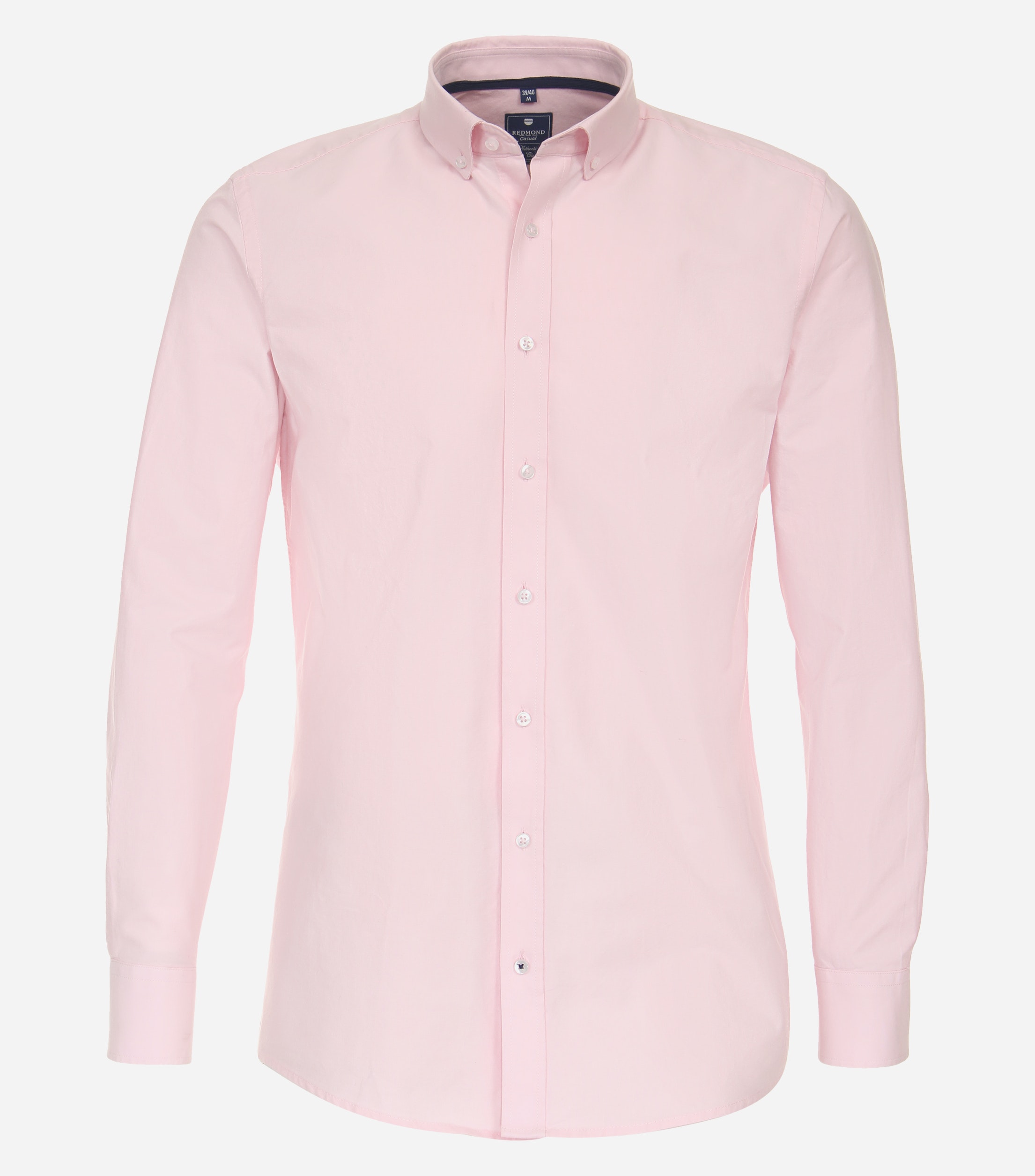 Redmond comfort fit overhemd, popeline, roze