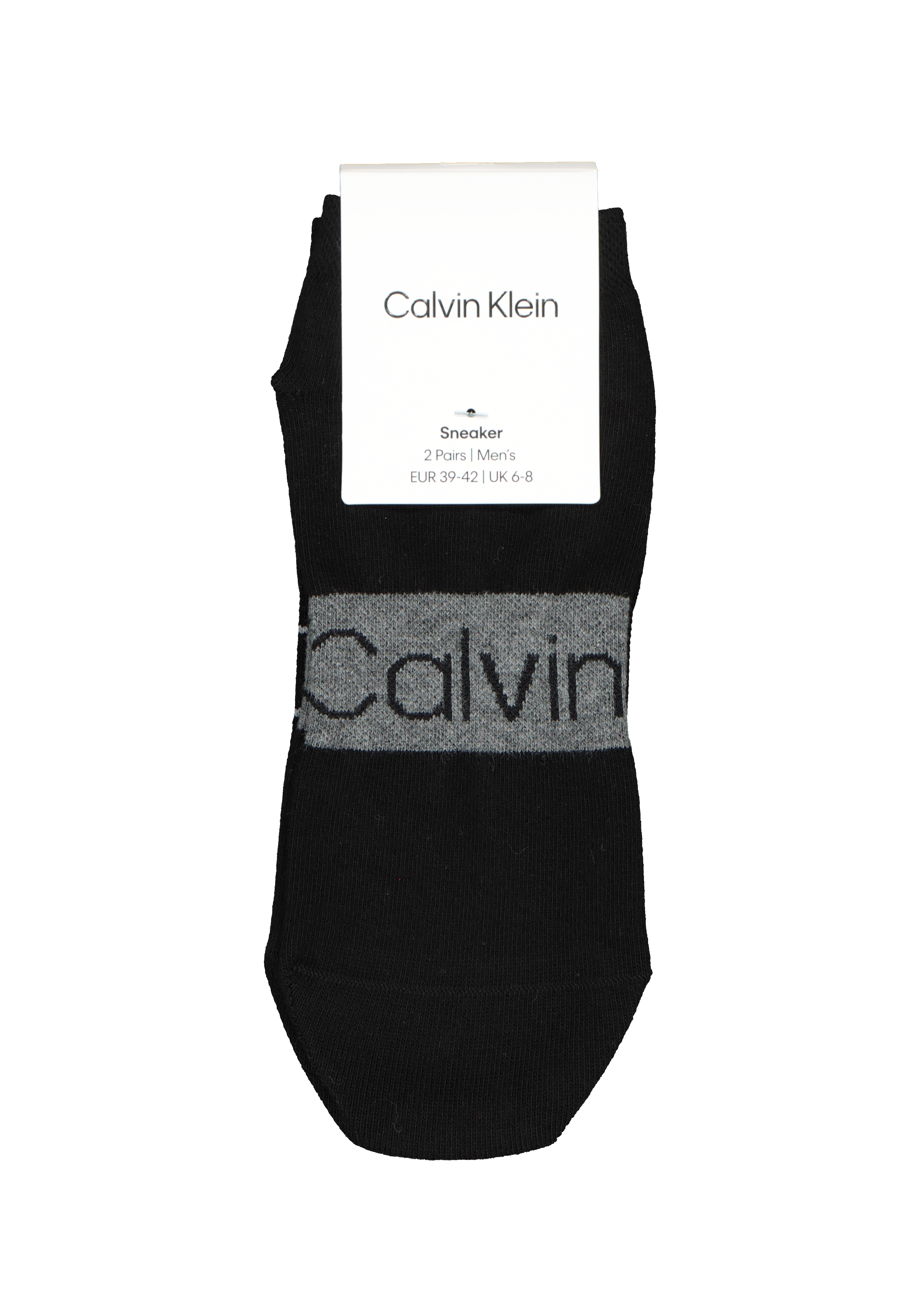 Calvin Klein herensokken Dirk (2-pack), enkelsokken, zwart met logo