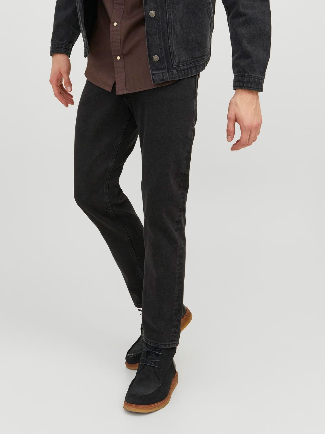 JACK & JONES Chris Orignial loose fit, heren jeans, zwart denim